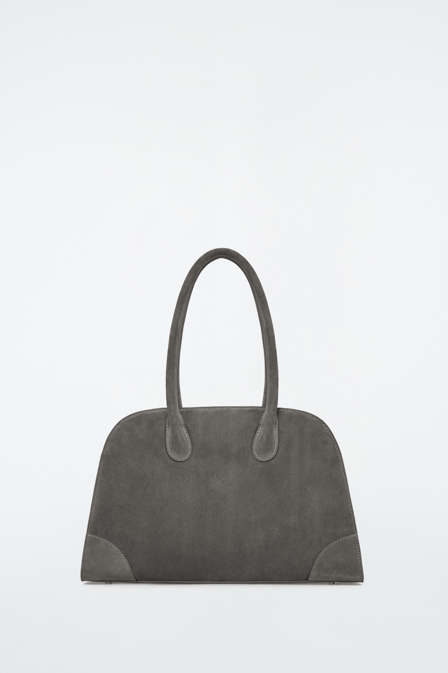 BORSA DA BOWLING STUDIO PICCOLA IN PELLE - GRIGIO/MARRONE - 2