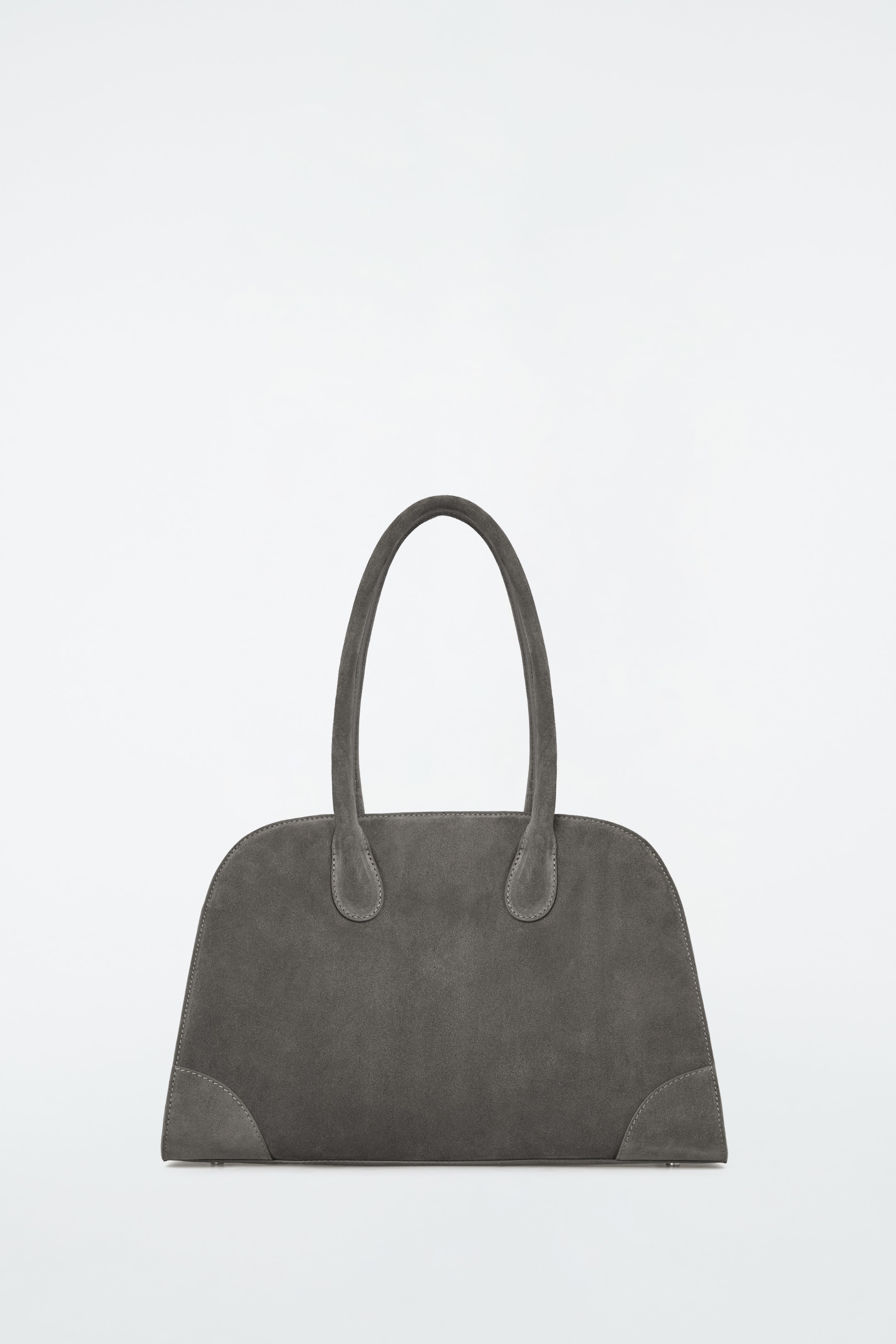 Grösseres Bild ansehen: KLEINE STUDIO BOWLINGTASCHE - LEDER - GRAU - DAMEN | H&M CH 3