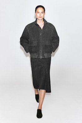 CORDED SUEDE PADDED JACKET — ANTHRACITE 2