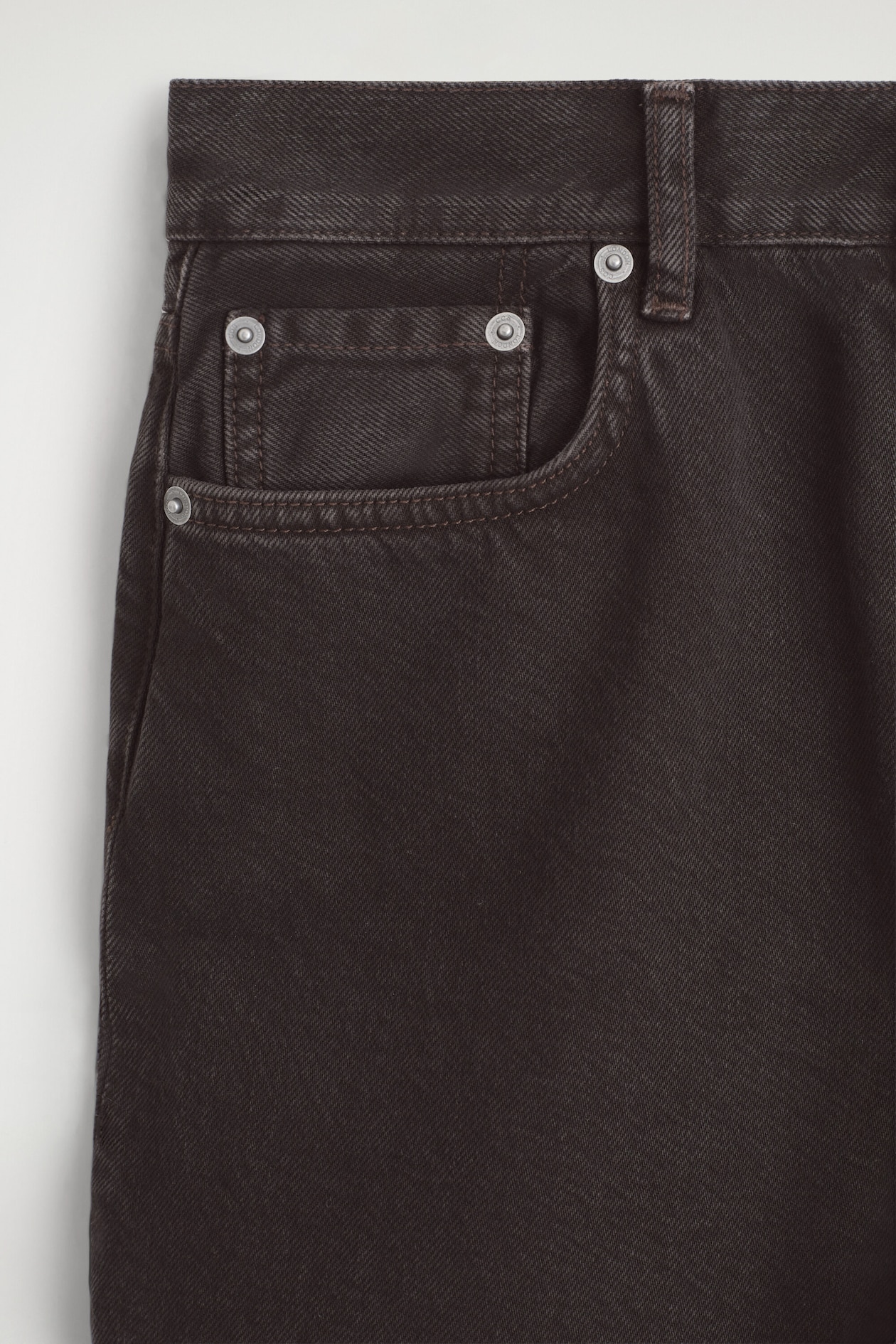 DIAL WIDE-LEG JEANS — BROWN