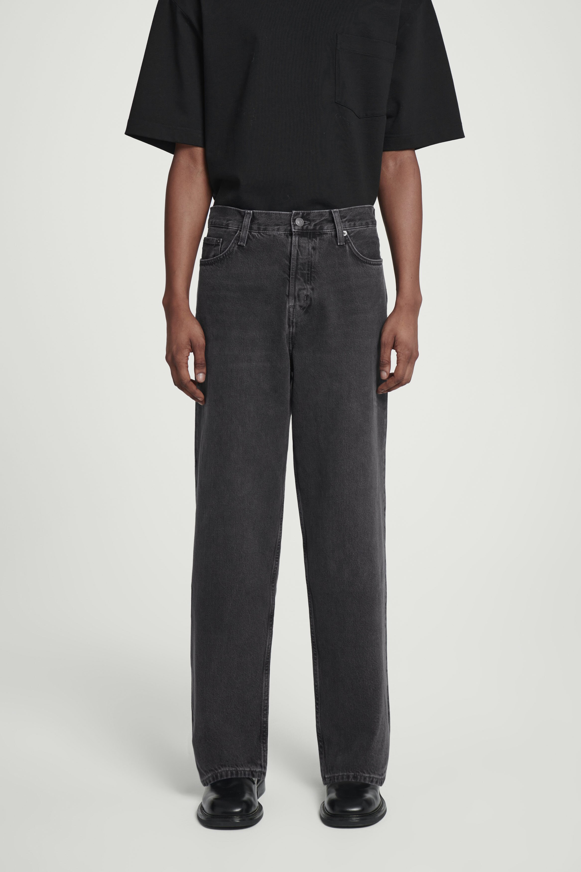 【HI FI FNK】Wonder Black Wide Denim JJXX JXTOKYO WIDE FIT - Wide leg/ciemnoniebieski - Zalando.pl