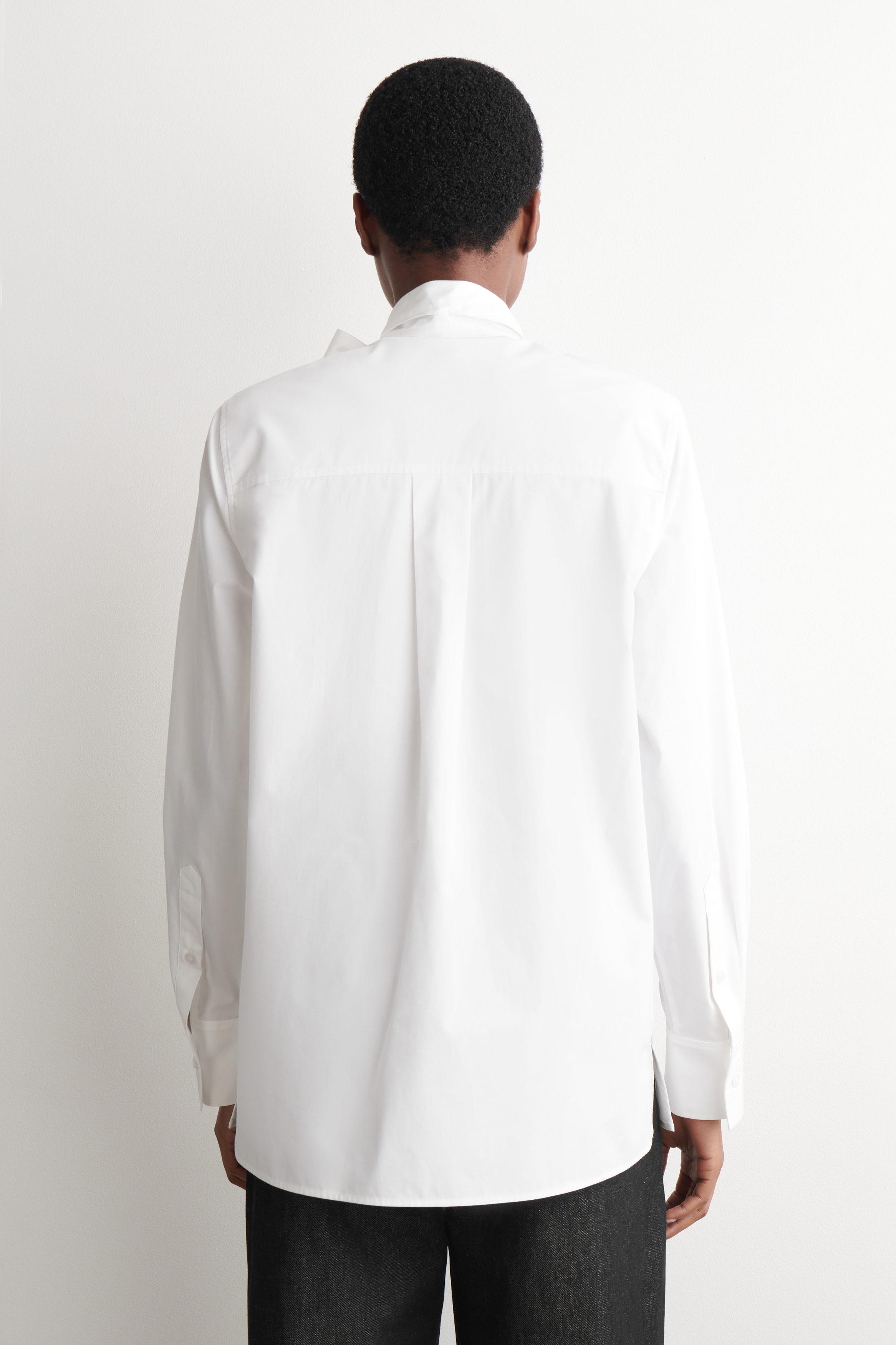 BOW-DETAIL COTTON BLOUSE - WHITE | COS US