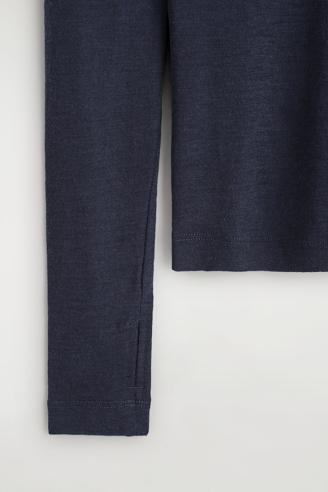 Haut En Coton Bleu Marine COS – Taille 36, Manches 3/4 – Occasion Très Bon état