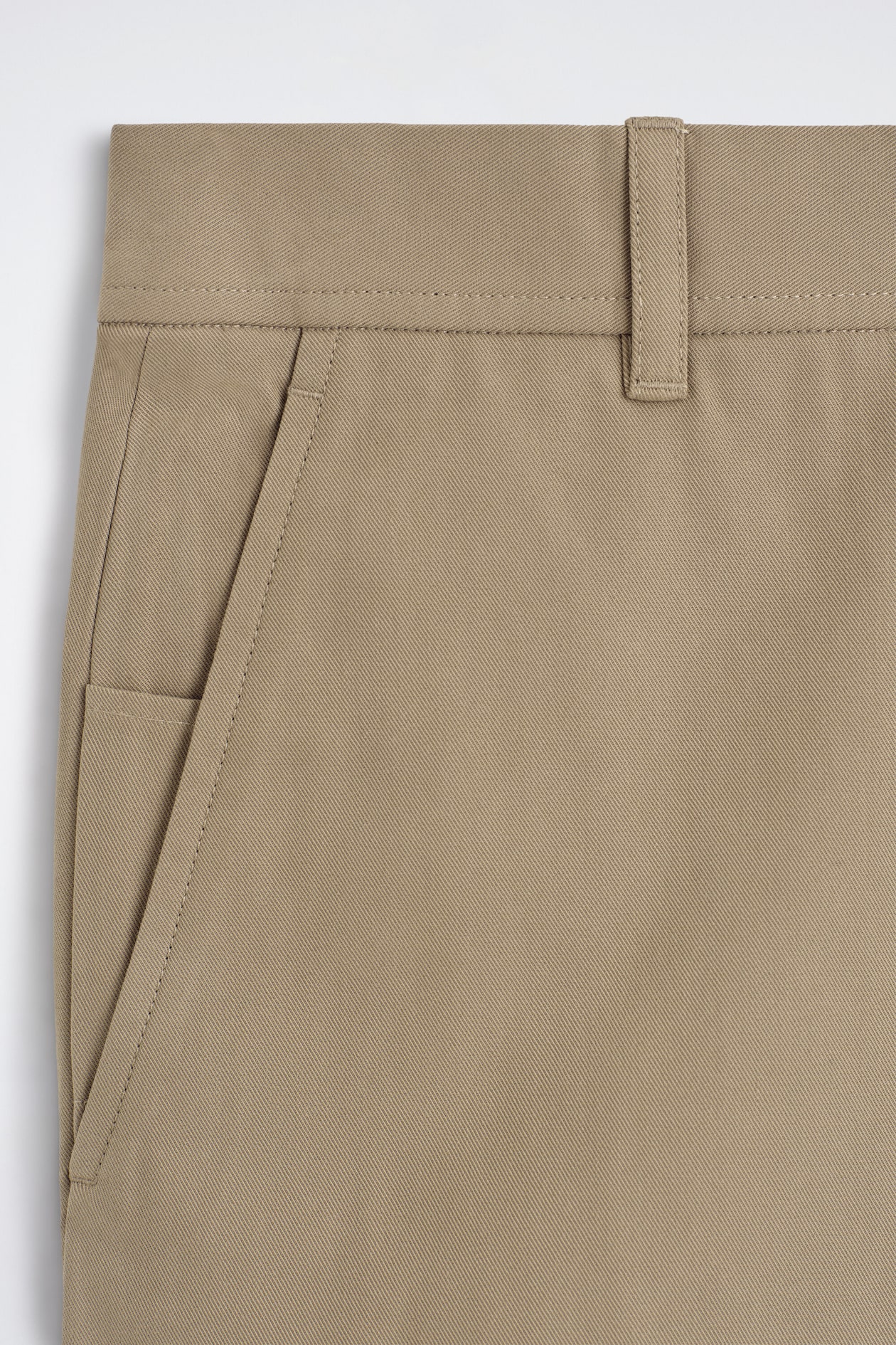 COTTON REGULAR-FIT STRAIGHT-LEG CHINOS — BEIGE