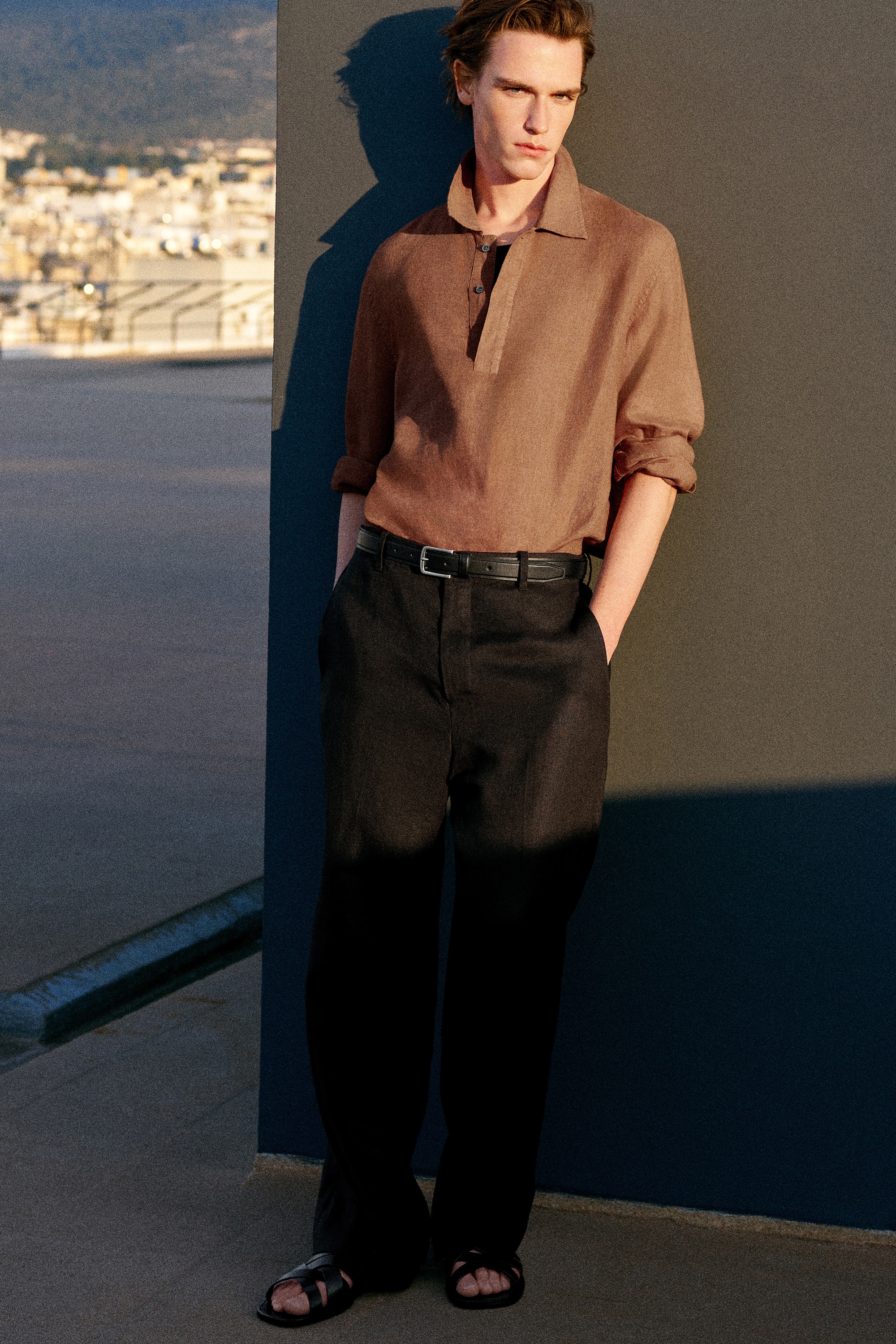 LINEN POPOVER SHIRT