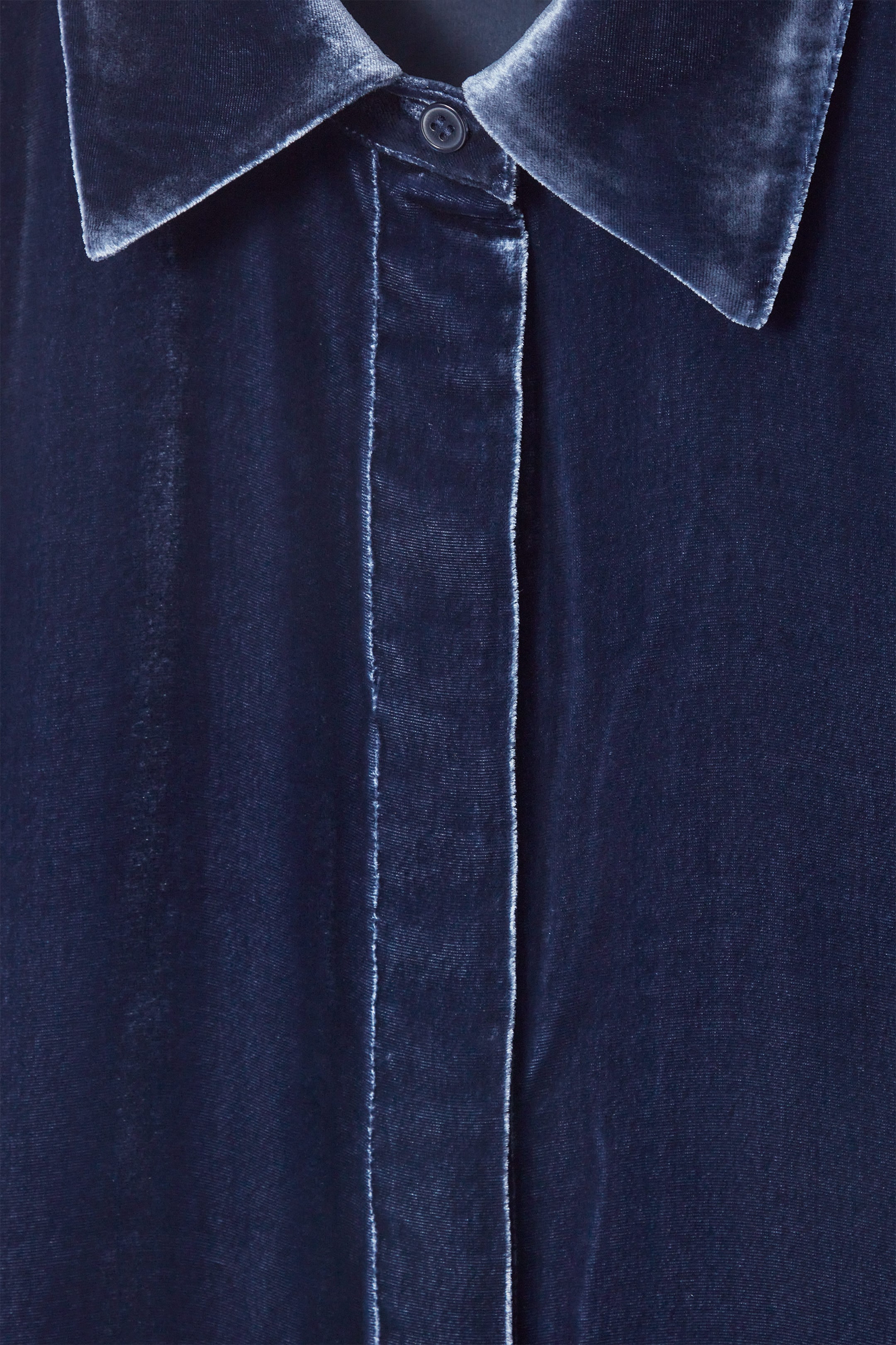 RELAXED SILK-BLEND VELVET SHIRT
