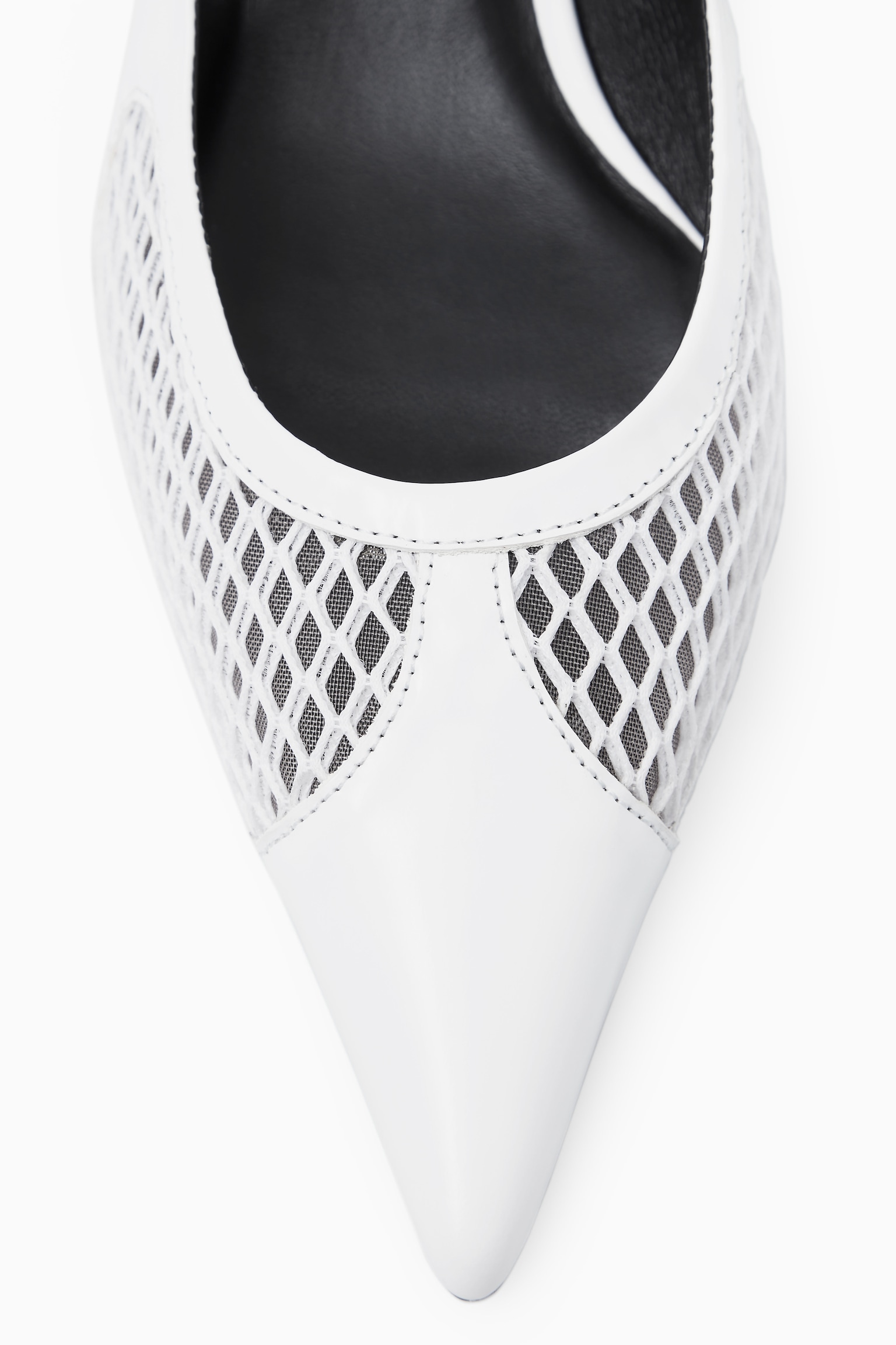 ESCARPINS SLINGBACK POINTUS PETIT TALON DÉTAIL MESH - ÉCRU - 4