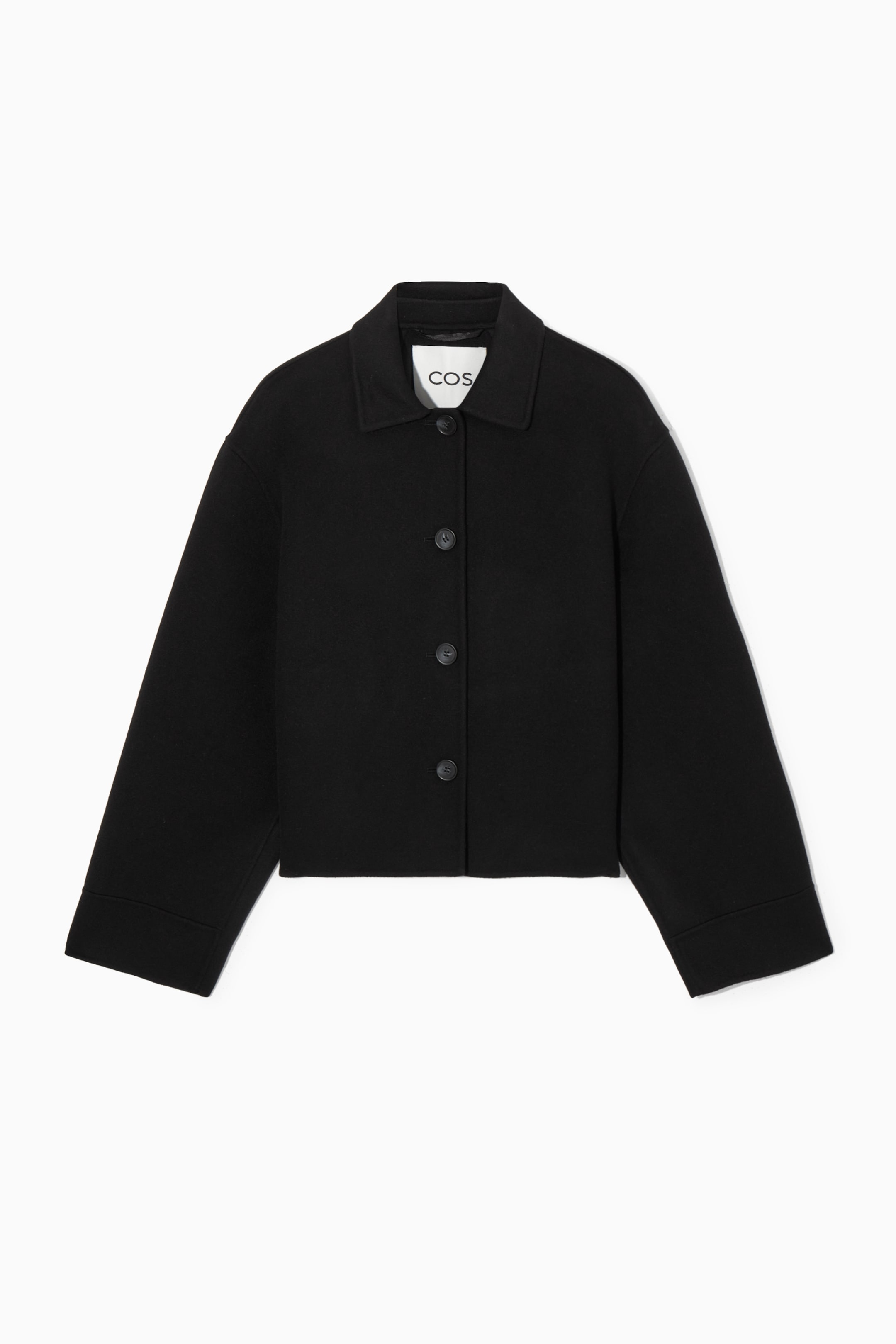 Ingrandisci l'immagine: BOXY DOUBLE-FACED WOOL JACKET - BLACK - DONNA | H&M CH 1