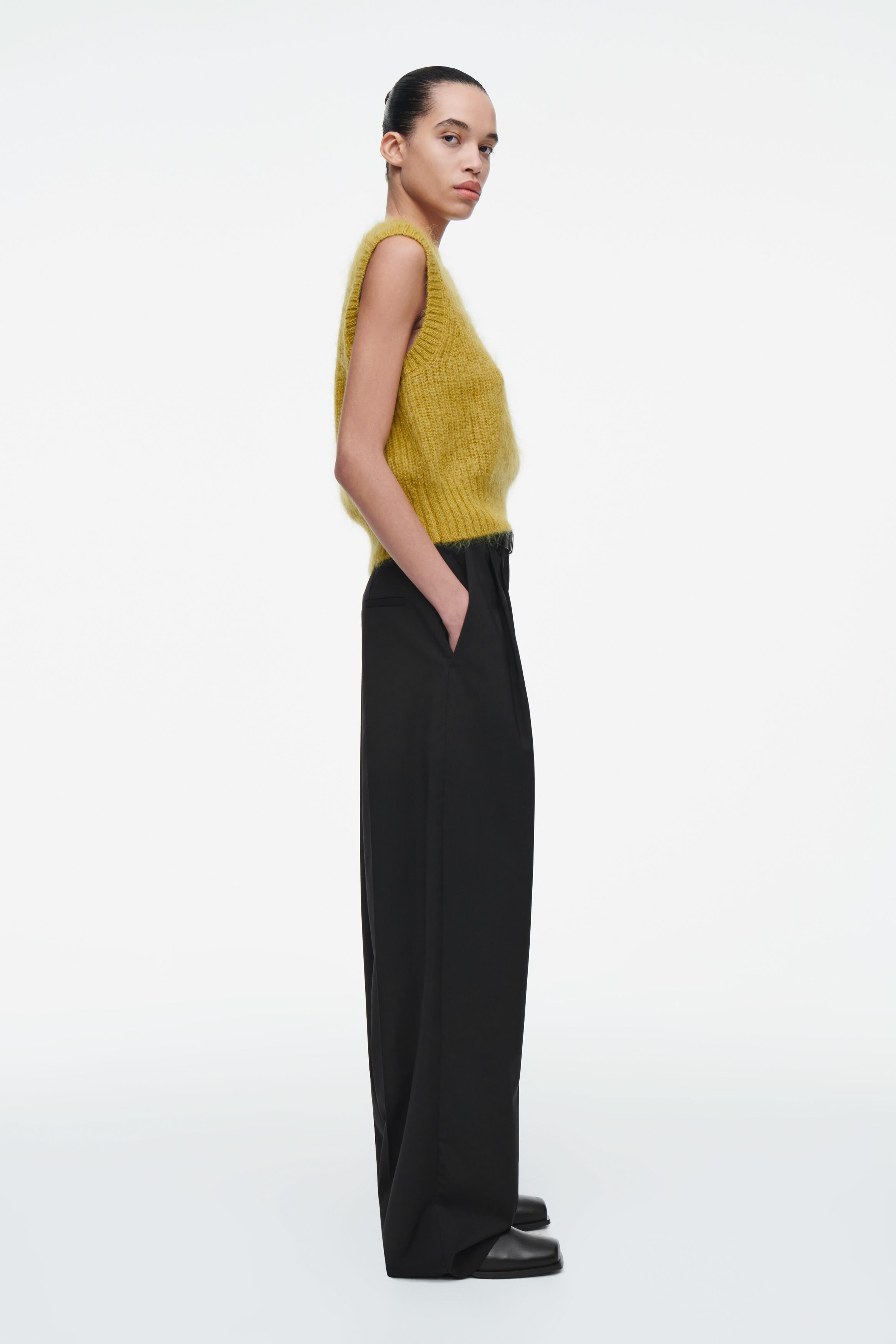 24AW MASSES TAM ニットタム MUSTARD WASHED KNIT PRINT T-SHIRT - Mustard | ZARA United States