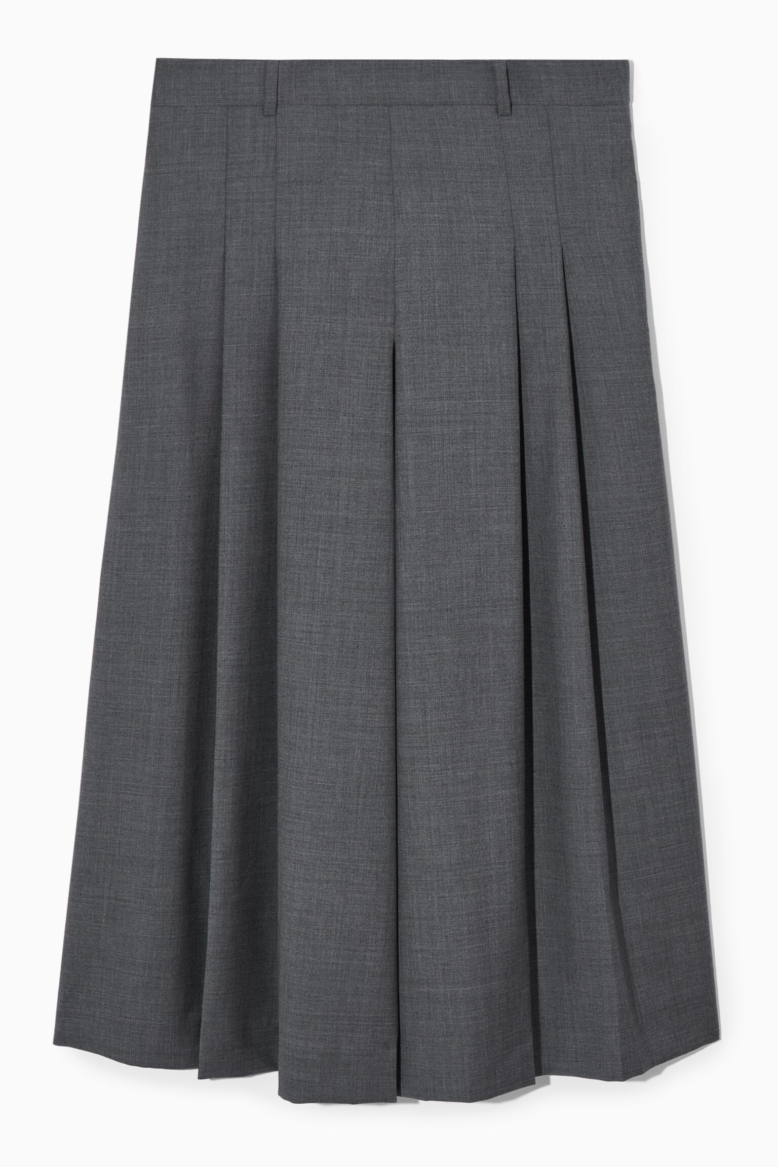 JUPE-CULOTTE TAILLEUR LAINE - GRIS - 1
