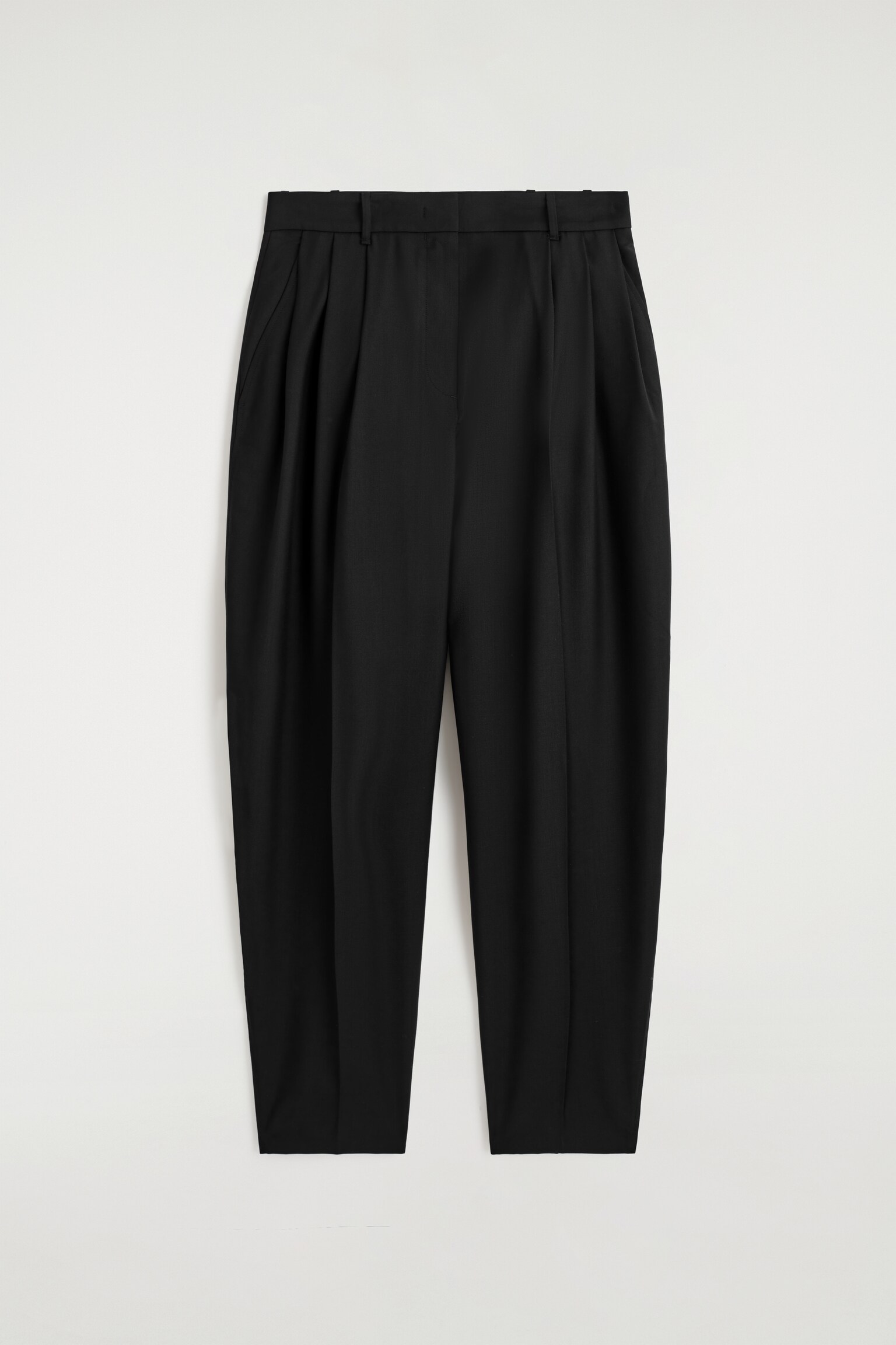 NOHAVICE Z VLNENEJ ZMESI S TULIPÁNOVÝM STRIHOM - ČIERNA/NAVY - 2