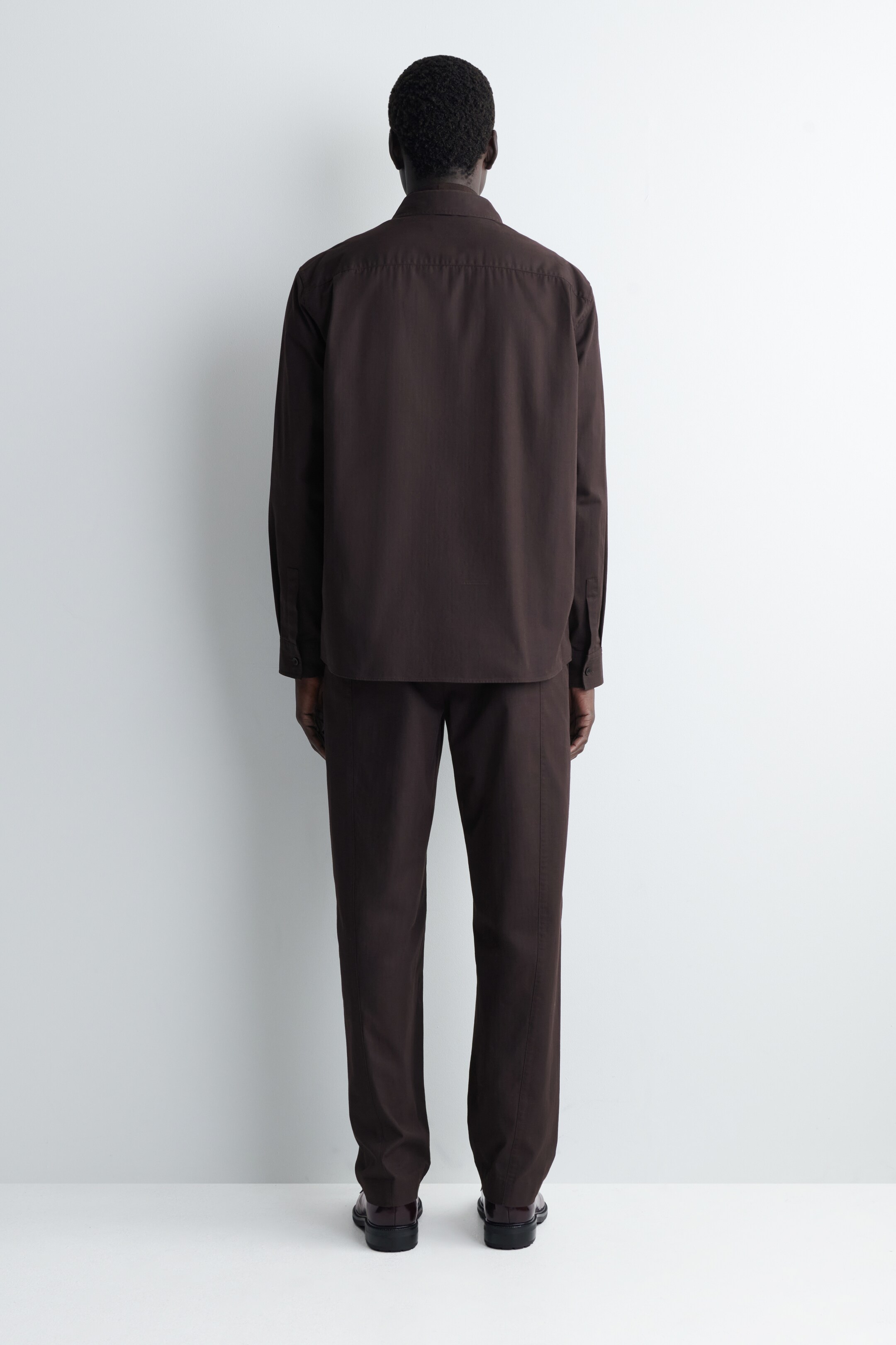 Agrandir l'image: PANTALON DROIT EN COTON - BRUN FONCÉ - HOMME | H&M FR 3