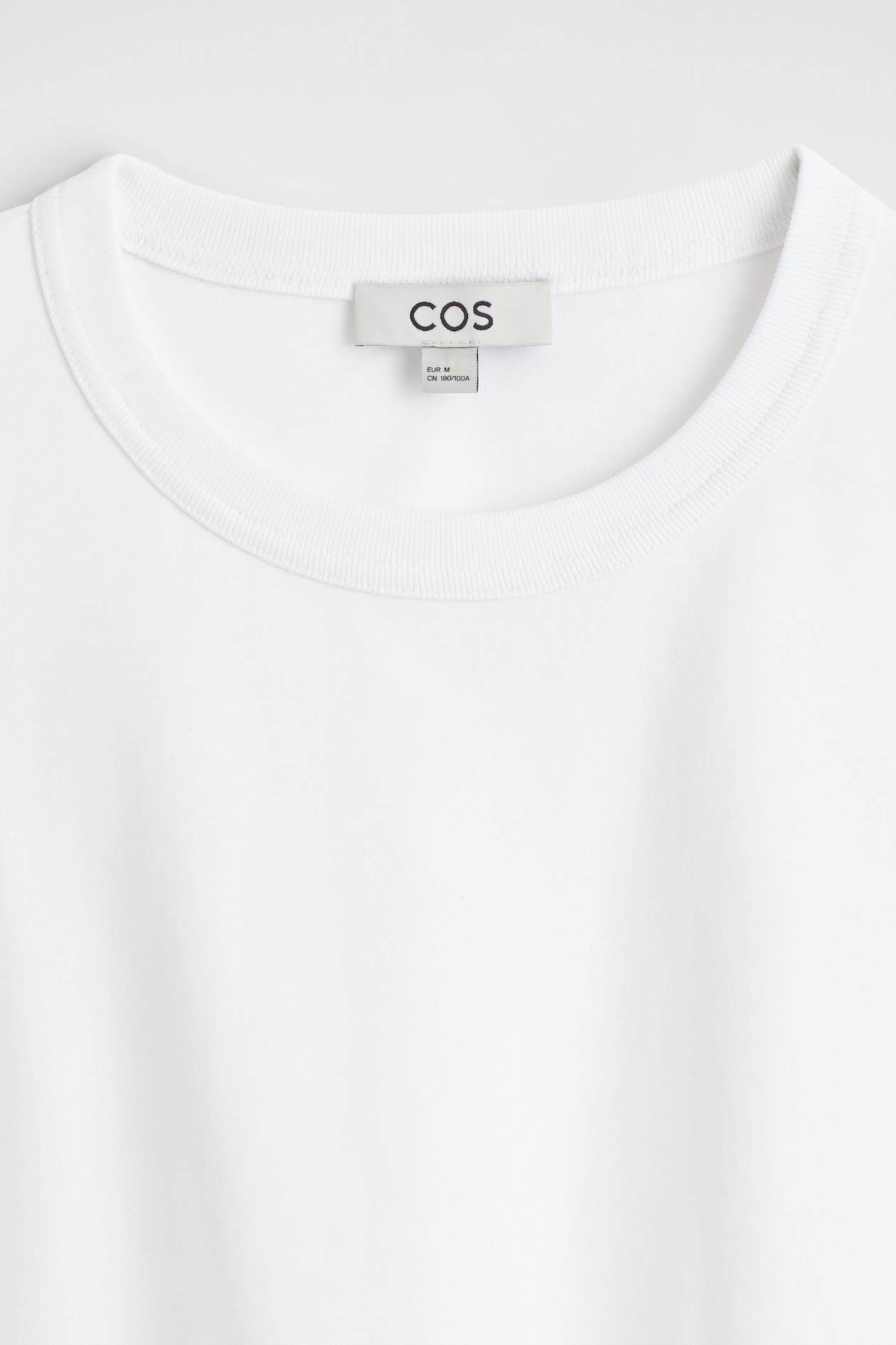 RELAXED JERSEY INTERLOCK LONG-SLEEVED T-SHIRT — WHITE