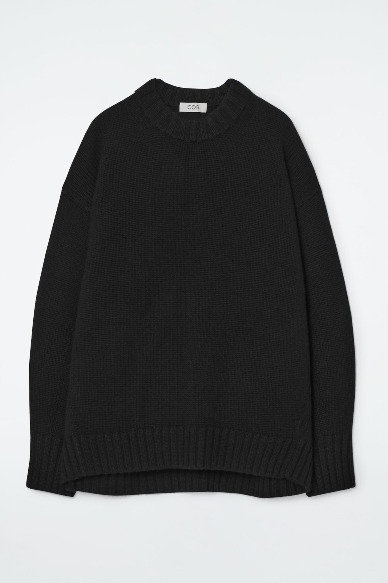 CHUNKY CASHMERE CREW-NECK JUMPER - BLACK | COS GB