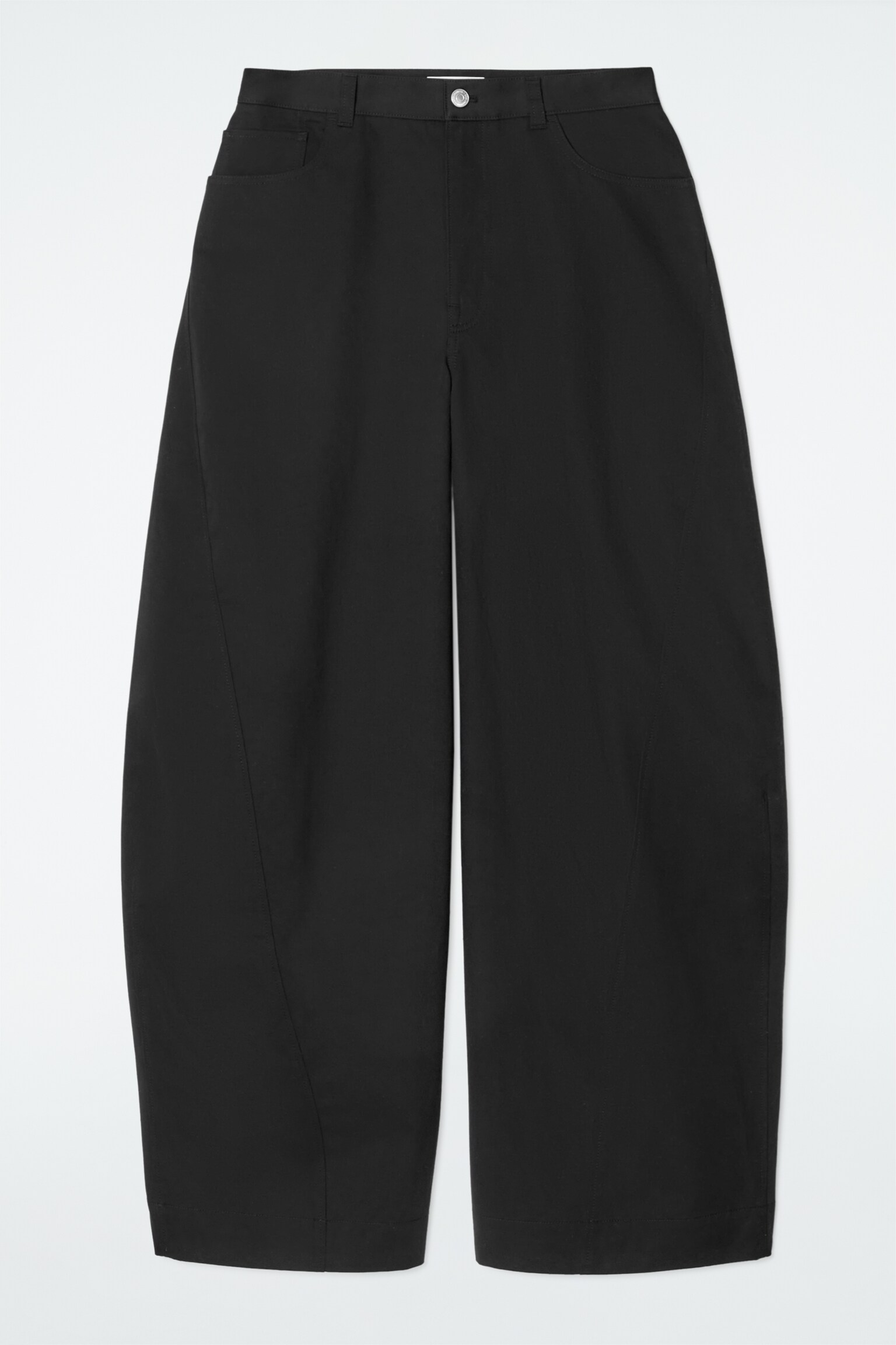 PANTALONES BARREL FIT DE ALGODÓN DECONSTRUIDOS - NEGRO/AZUL - 2