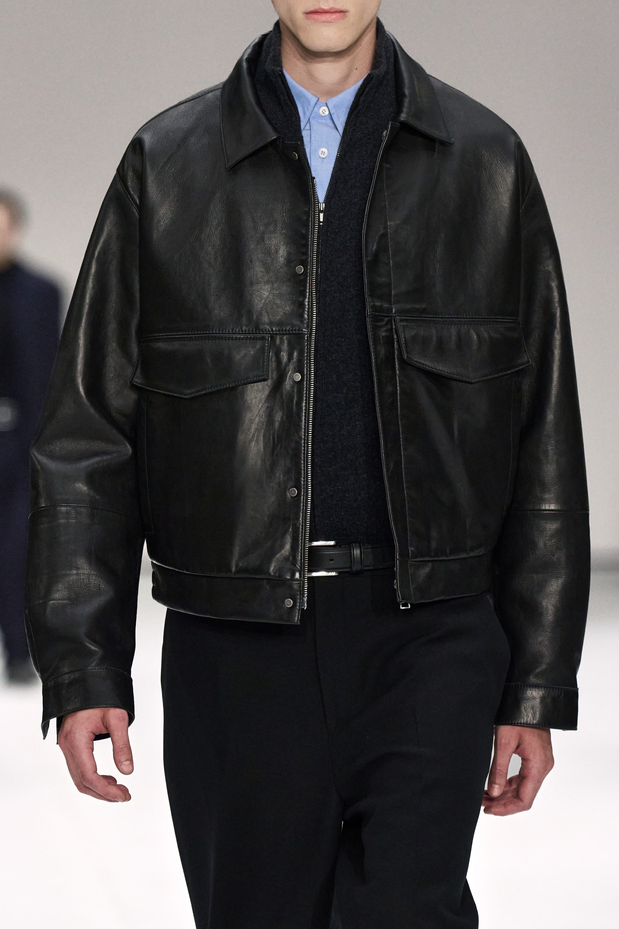 LEATHER BLOUSON JACKET