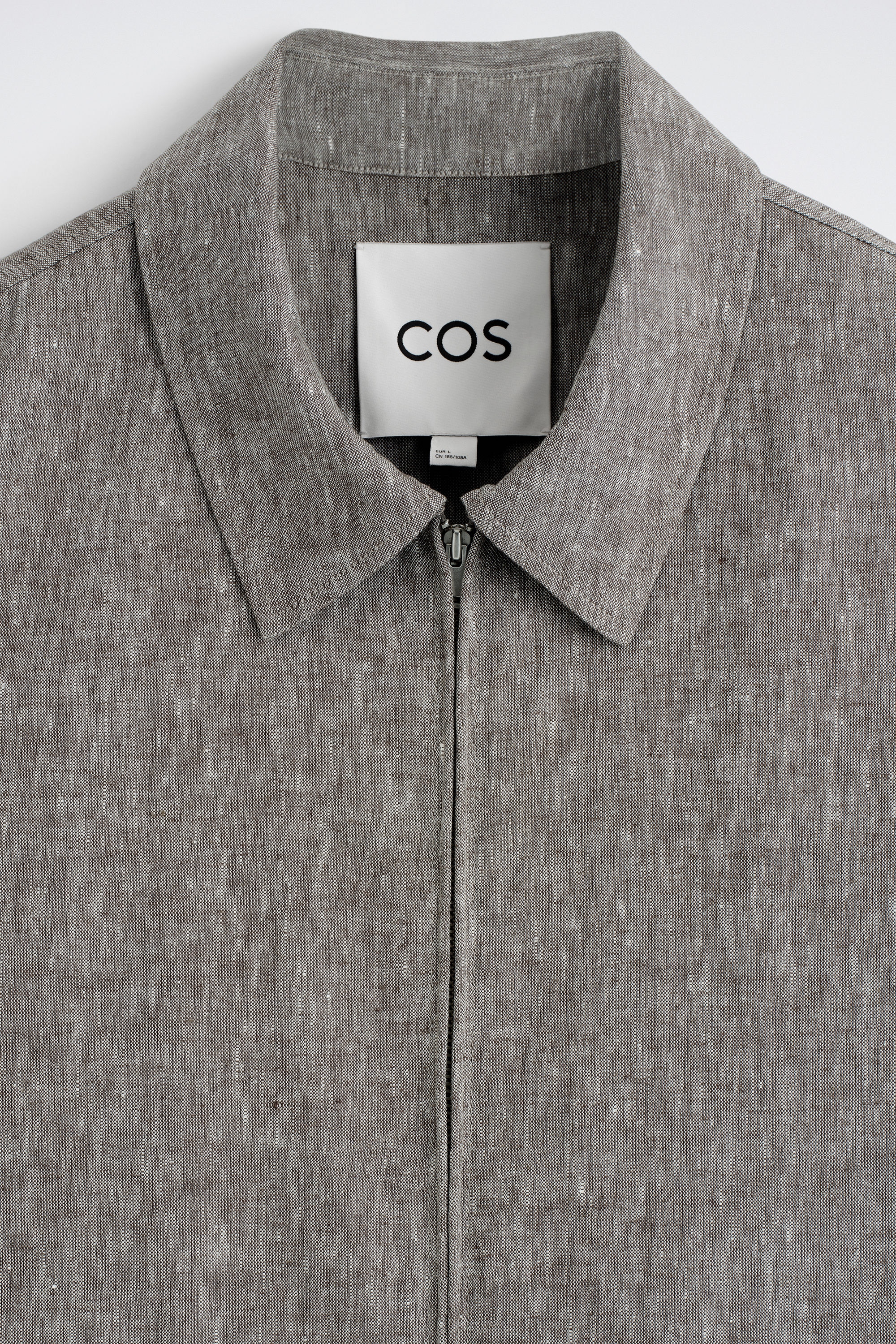 LINEN BLOUSON JACKET - GRAY MÉLANGE | COS US