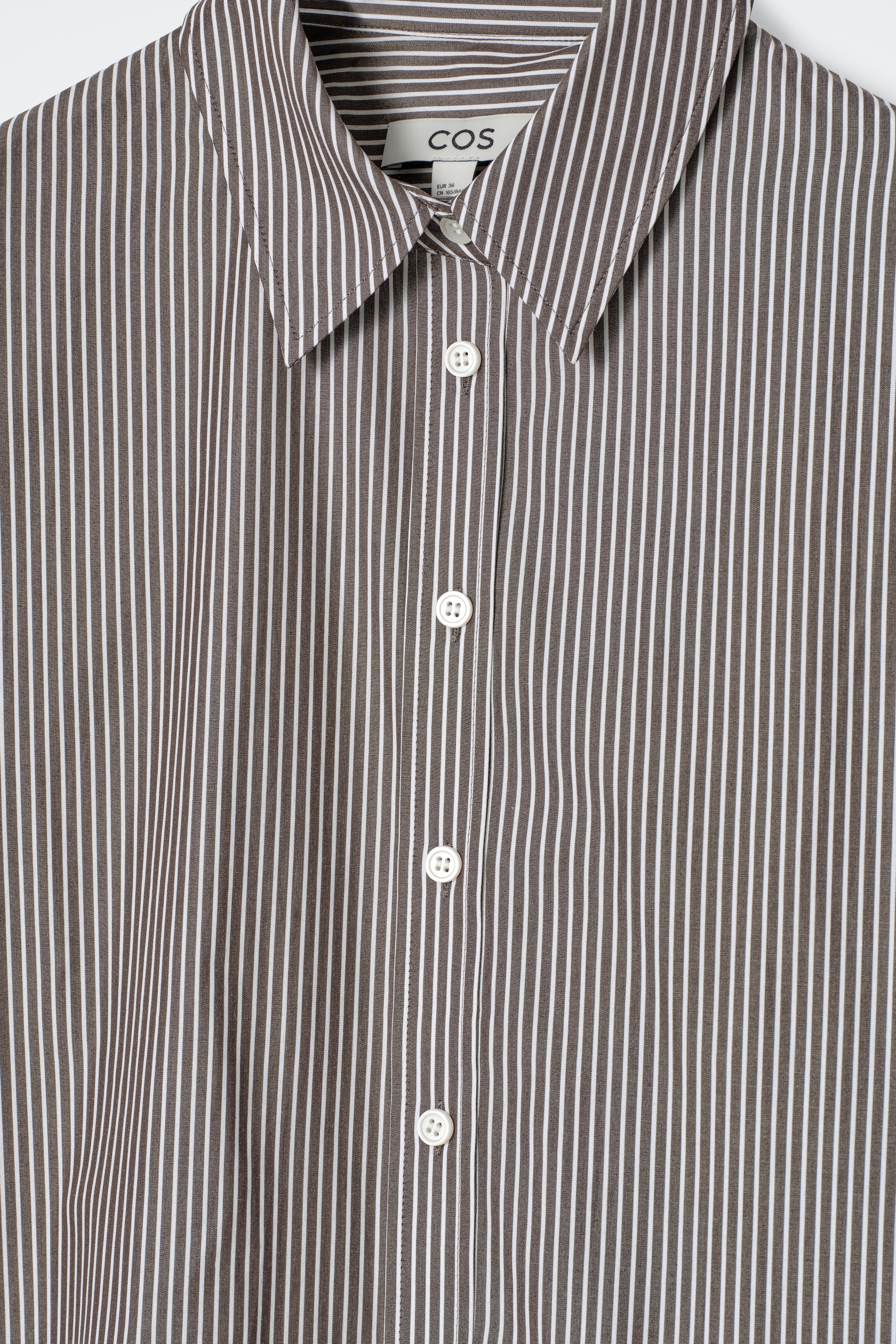 Grösseres Bild ansehen: LÄSSIGES BAUMWOLL-HEMD - BRAUN/WEISS /GESTREIFT - DAMEN | H&M CH 8