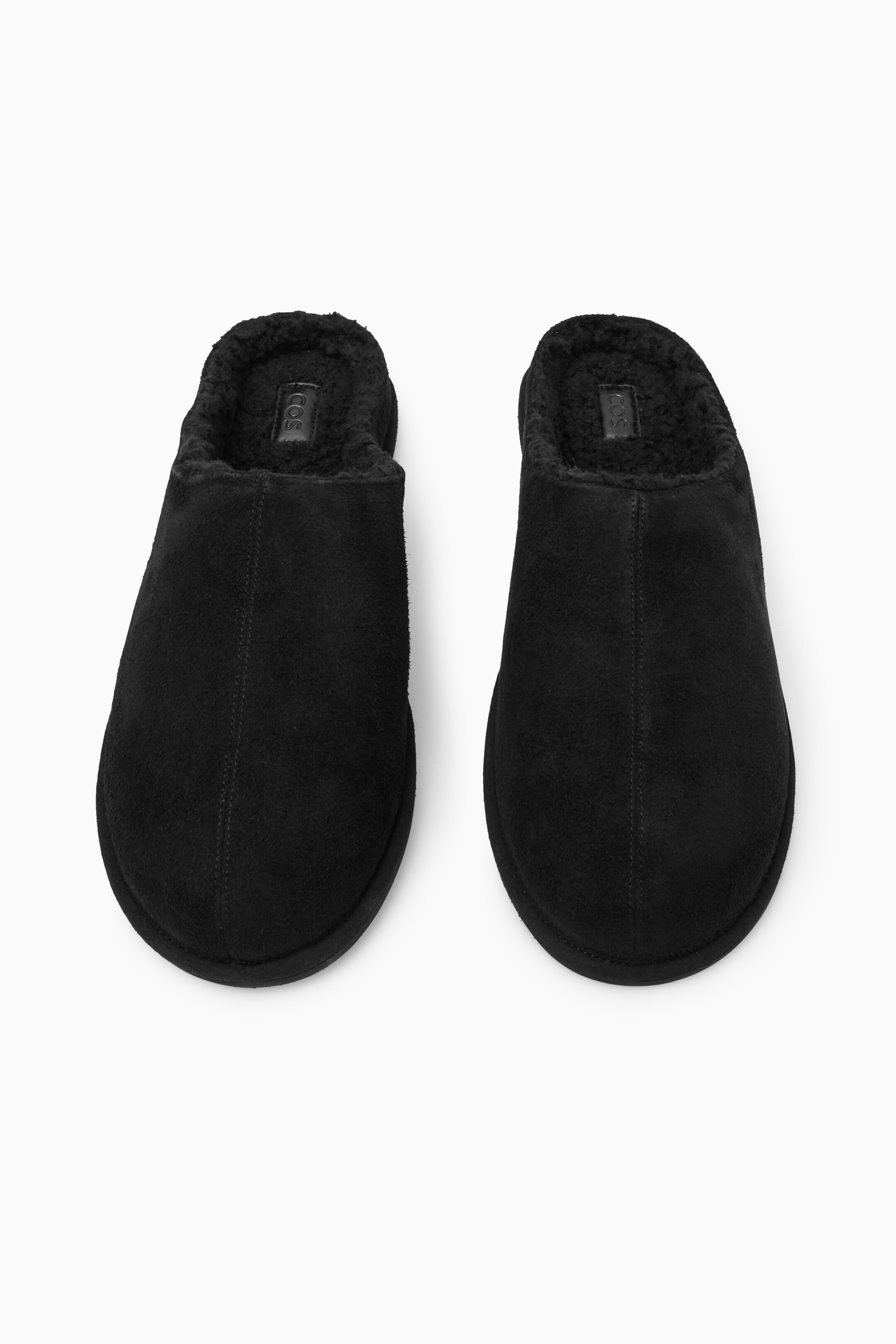 View larger image: FLEECE-LINED SUEDE SLIPPERS - BLACK - Men | H&M GB 4