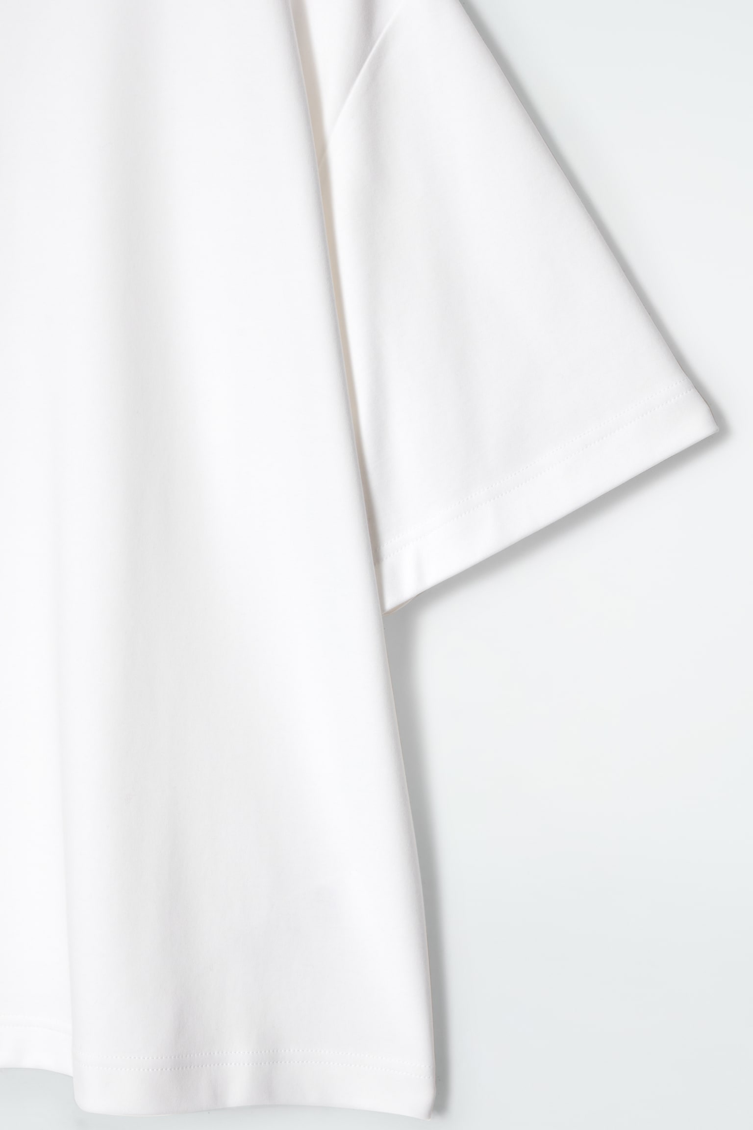 OVERSIZED COTTON T-SHIRT - WHITE/LIGHT GREEN/DARK RED - 5