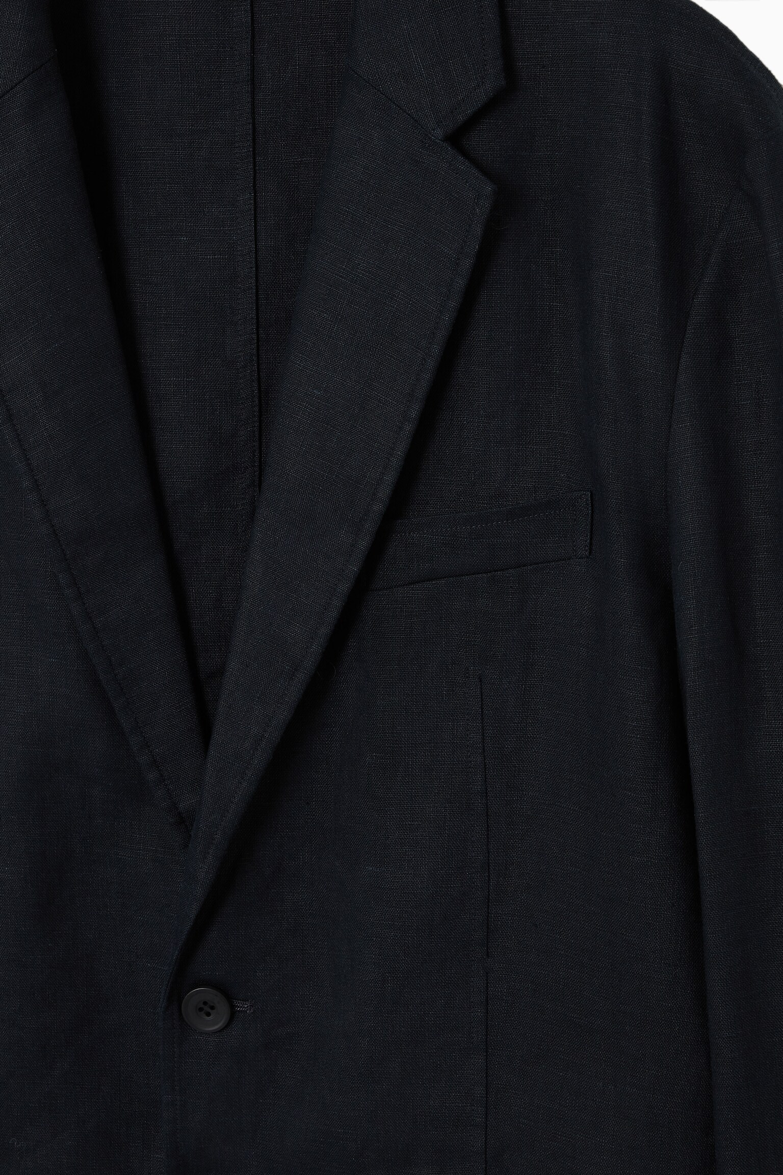 BLAZER FLOU EN LIN - MARINE FONCÉ/GRÈGE/GRIS / FINES RAYURES - 3