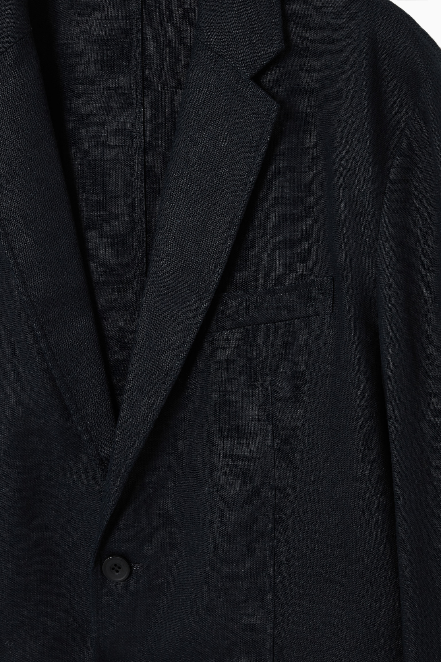 BLAZER FLOU EN LIN - MARINE FONCÉ/GRÈGE/GRIS / FINES RAYURES - 3