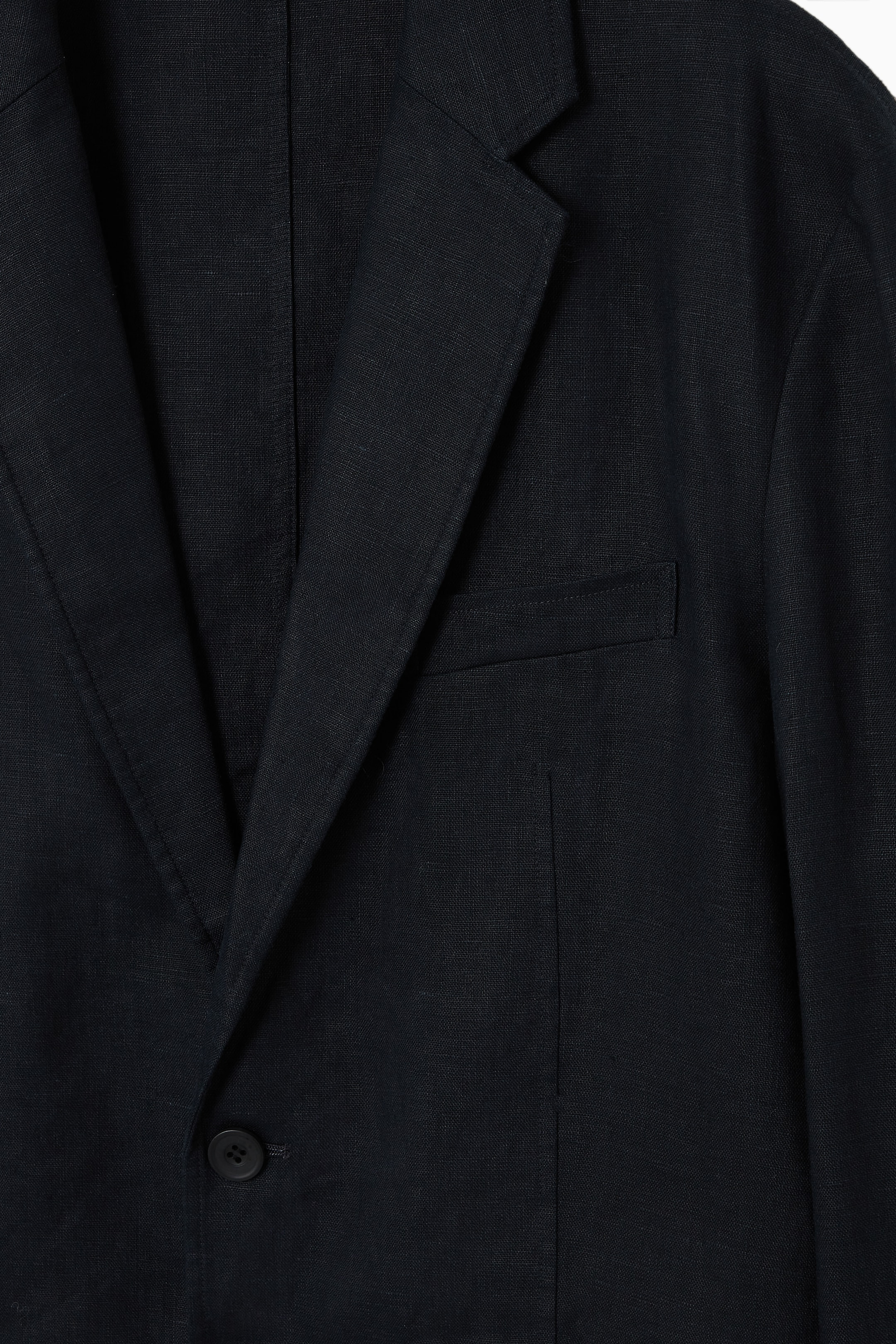 View larger image: UNSTRUCTURED LINEN BLAZER - DARK NAVY - Men | H&M GB 3