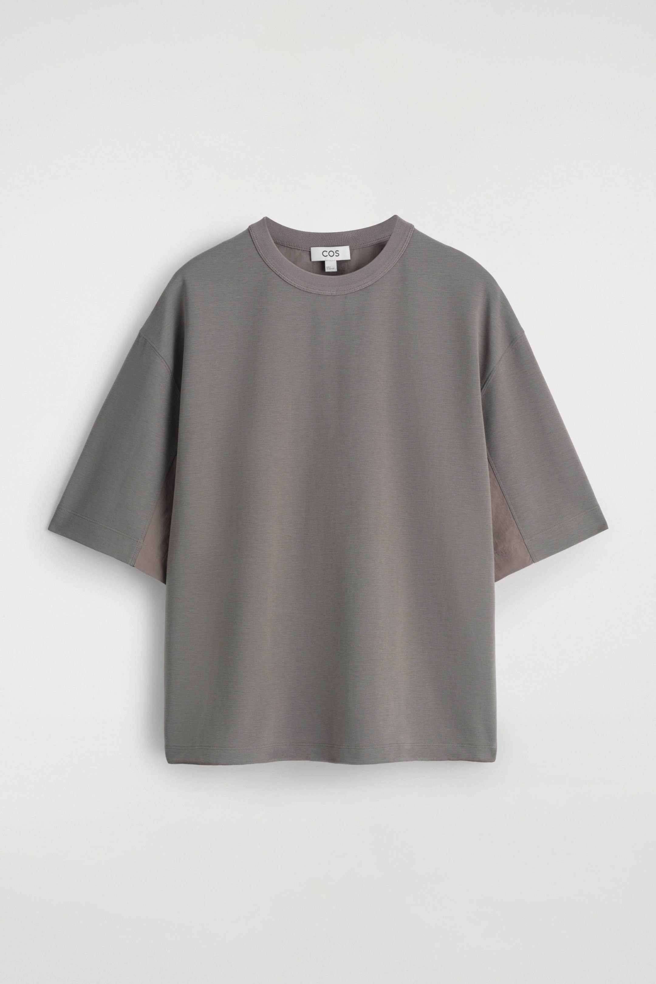 OVERSIZED PANELED DRAWSTRING T-SHIRT