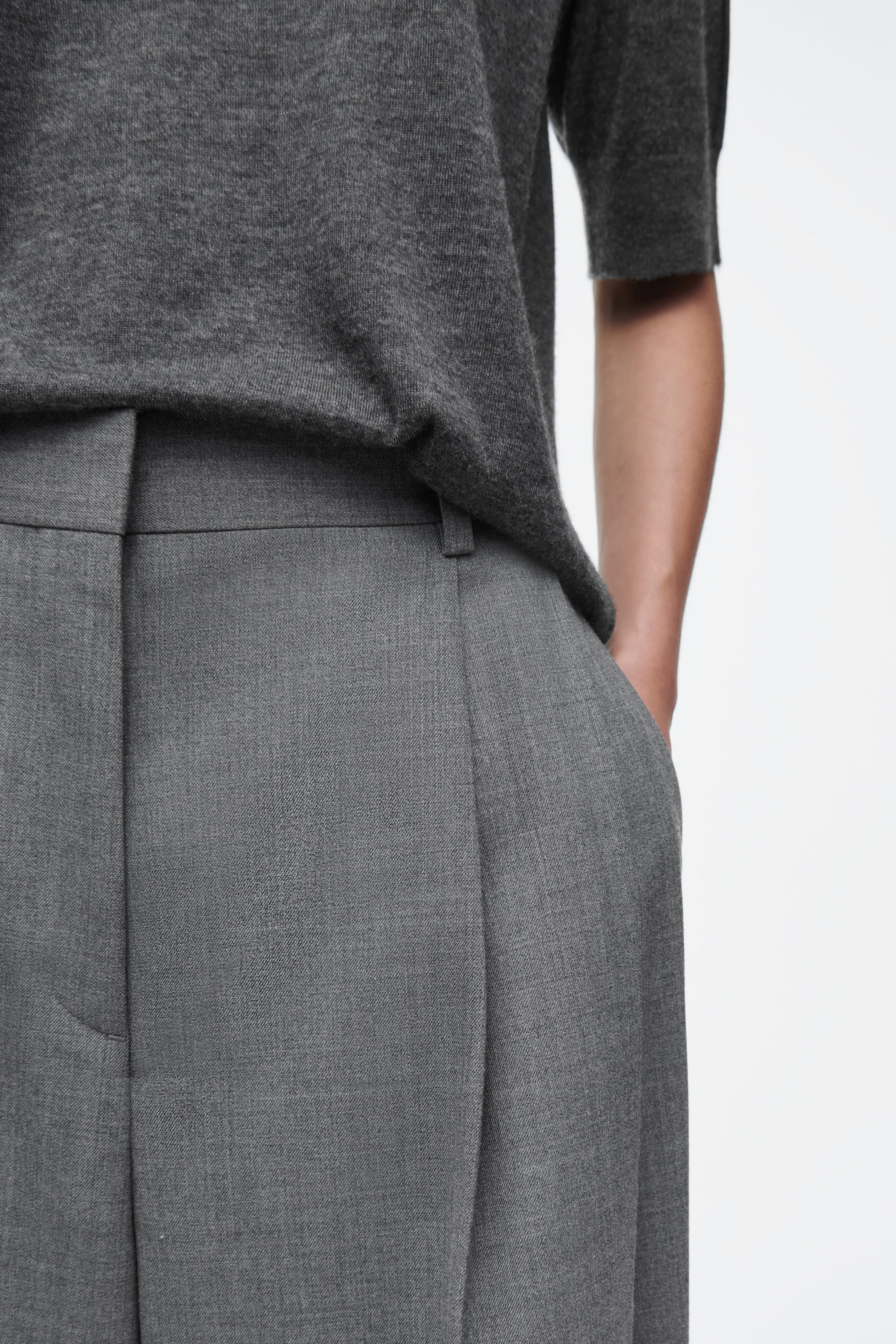 SZEROKIE SPODNIE Z DIAGONALU – RELAXED FIT