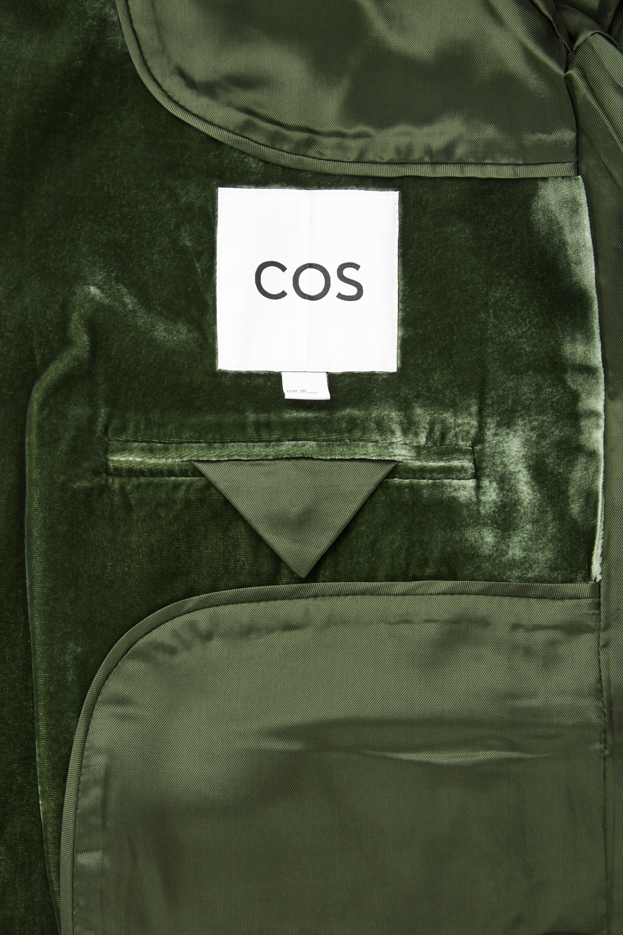 View larger image: REGULAR SILK-BLEND VELVET BLAZER - DARK GREEN - Ladies | H&M GB 2