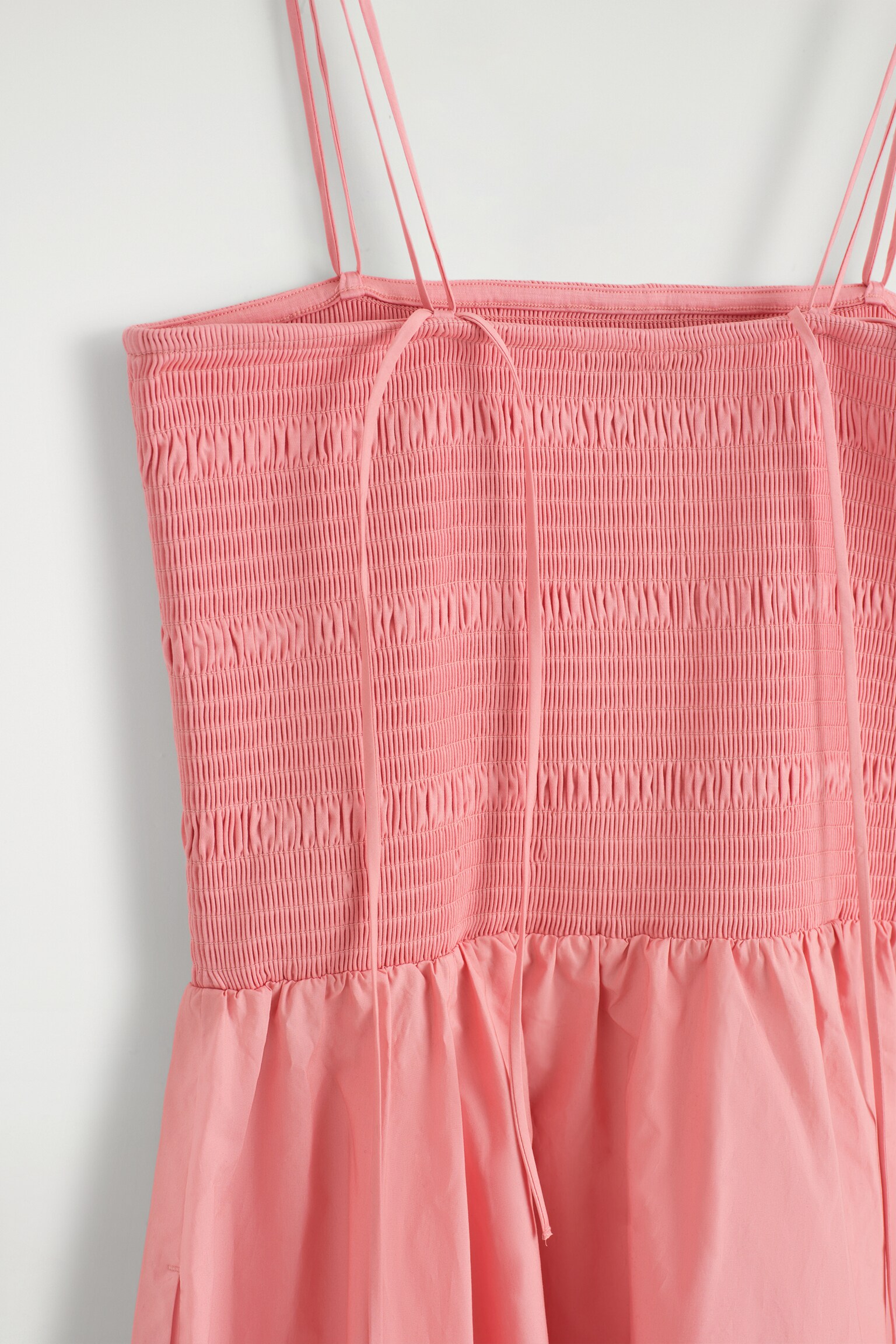 ROBE MIDI SMOCKÉE - ROSE/BLEU MARINE/VERT CLAIR - 6