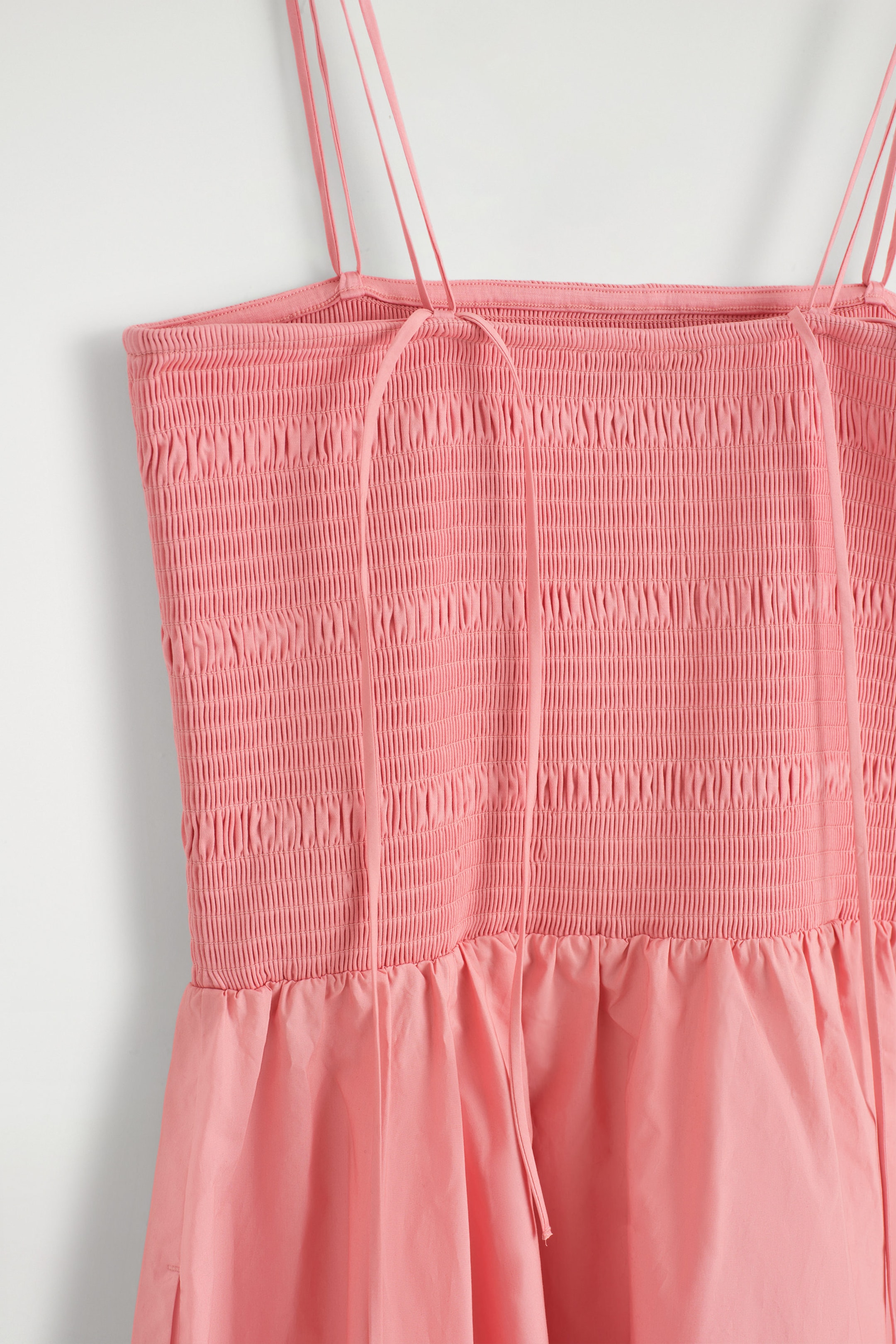 SMOCKED MIDI DRESS