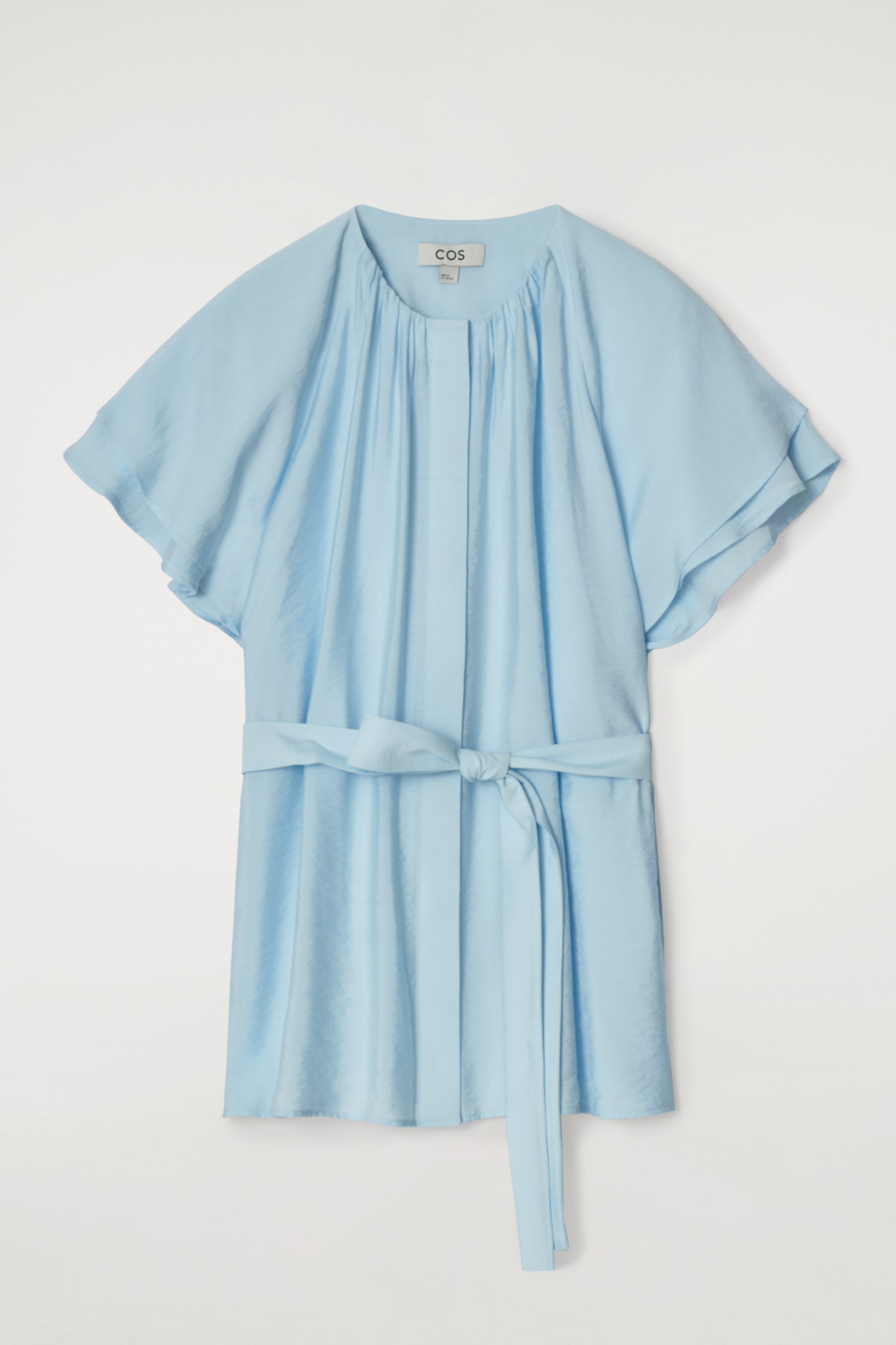 Se større billede: LAGDELT BLUSE MED BÆLTE - LYSEBLÅ - DAME | H&M DK 6