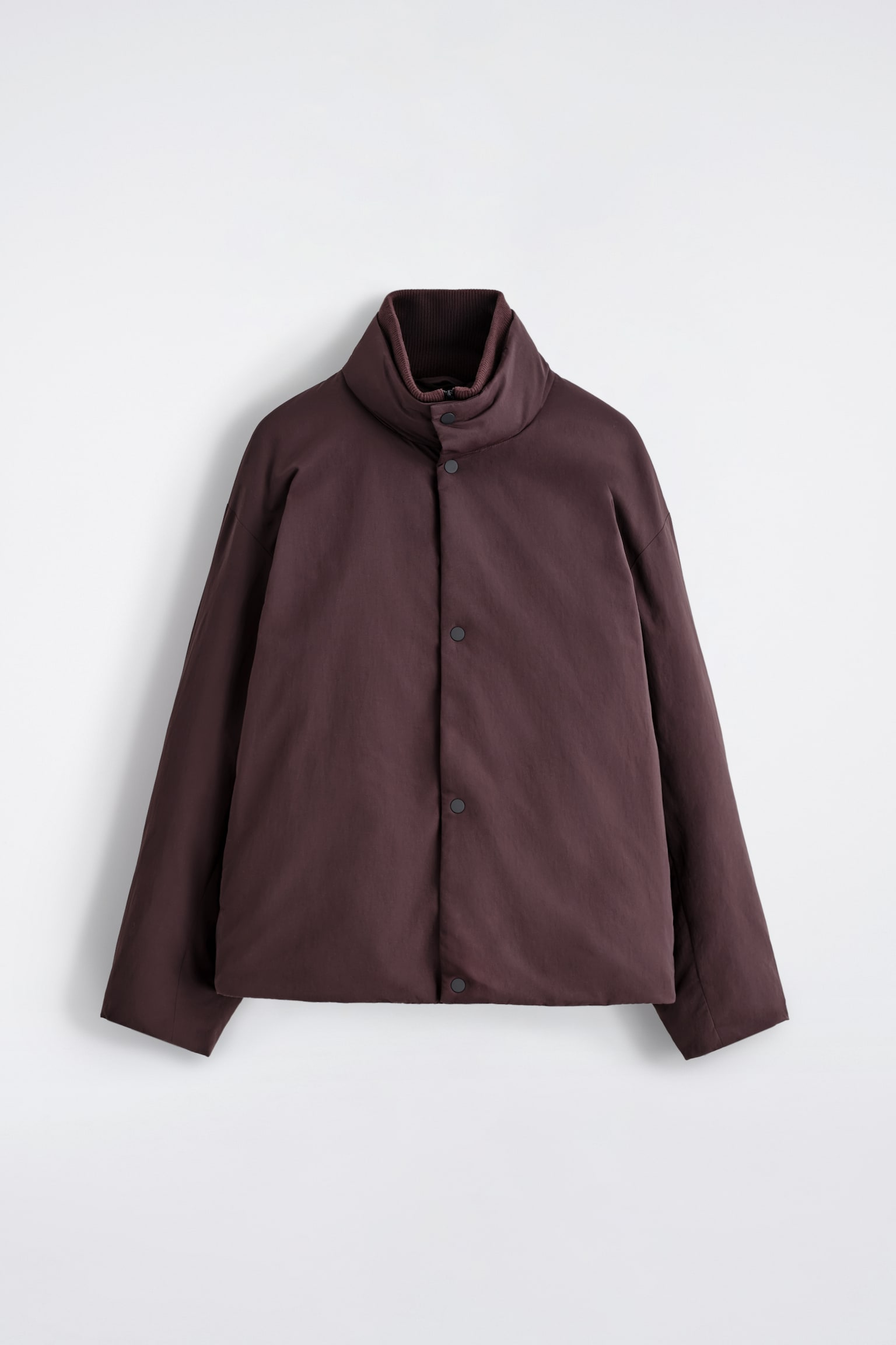 VESTE DOUDOUNE À COL CHEMINÉE - BORDEAUX/NOIR - 2