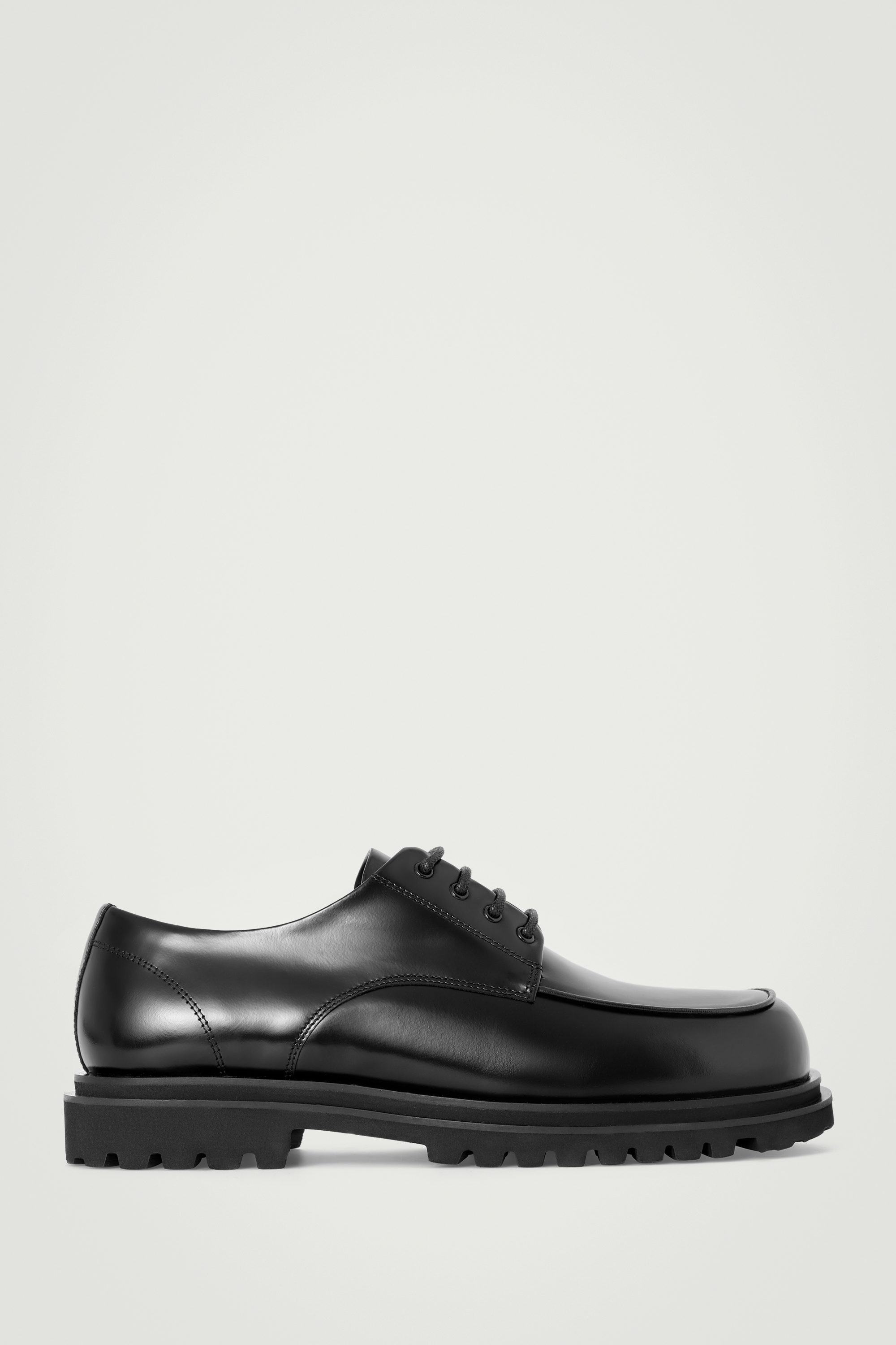 CHUNKY LEATHER DERBY SHOES - BLACK | COS