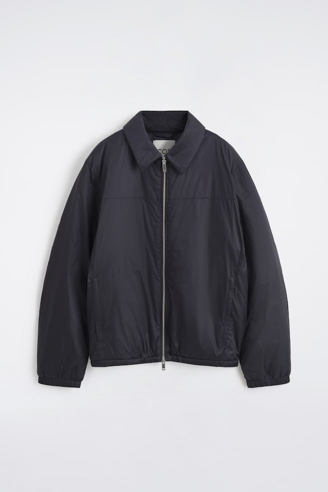 Casaco bomber em nylon acolchoado com fecho de correr - AZUL-MARINHO - 1