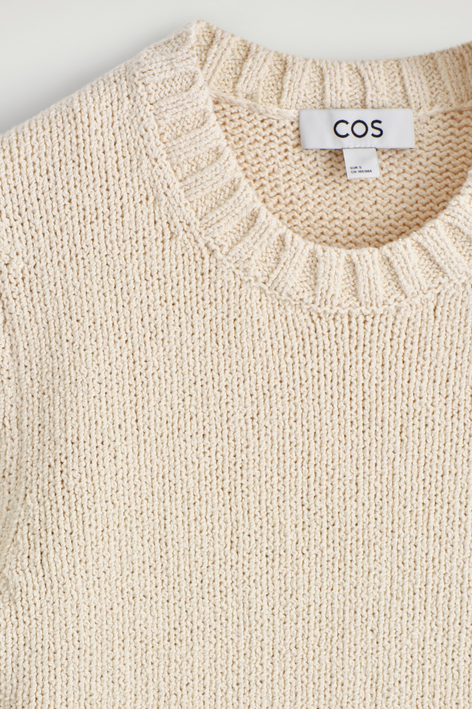T-SHIRT IN MAGLIA DI COTONE - ÉCRU/ROSA CHIARO - 7