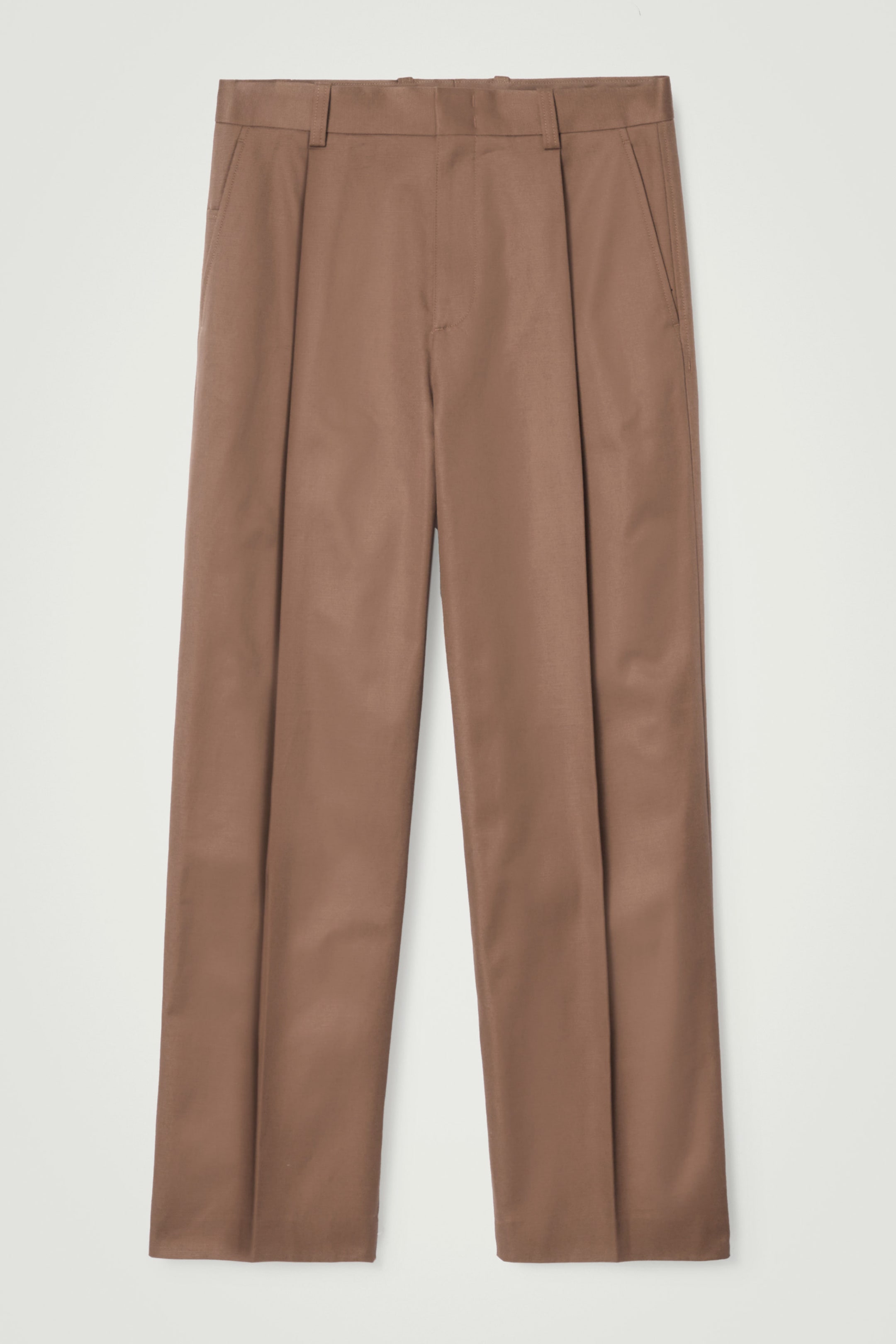 RELAXED COTTON STRAIGHT-LEG PANTS