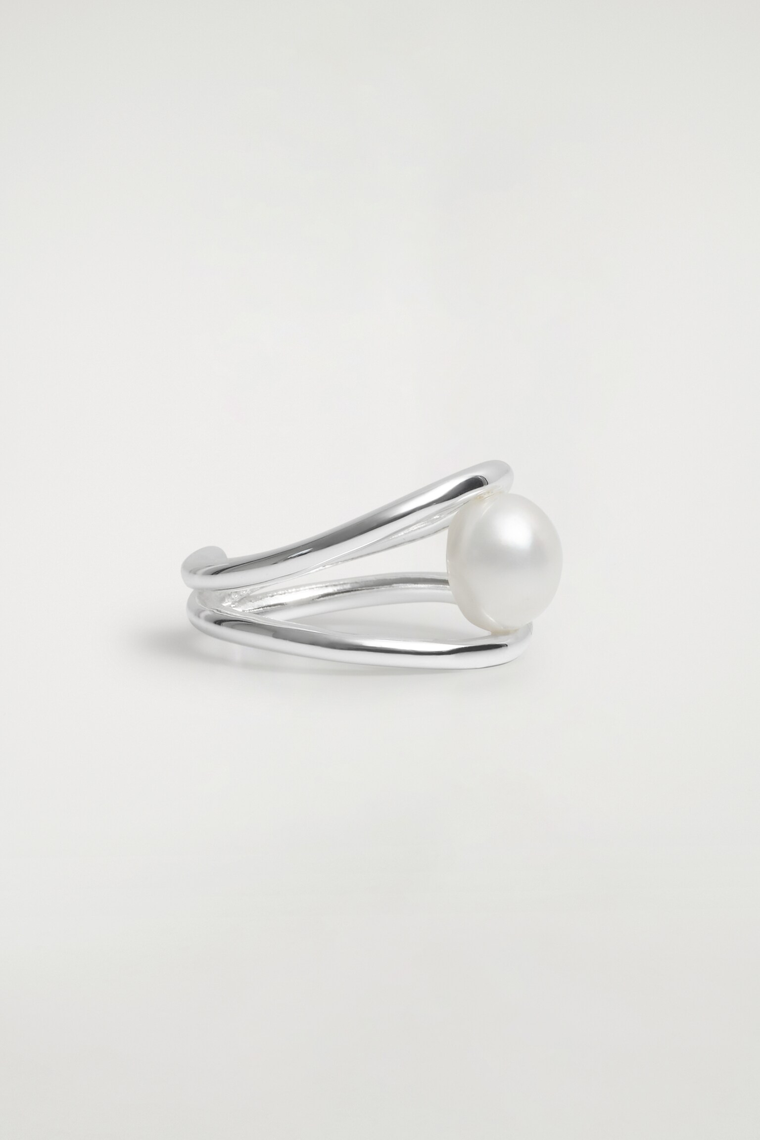 BAGUE À PERLE FLOTTANTE - ARGENTÉ - 3