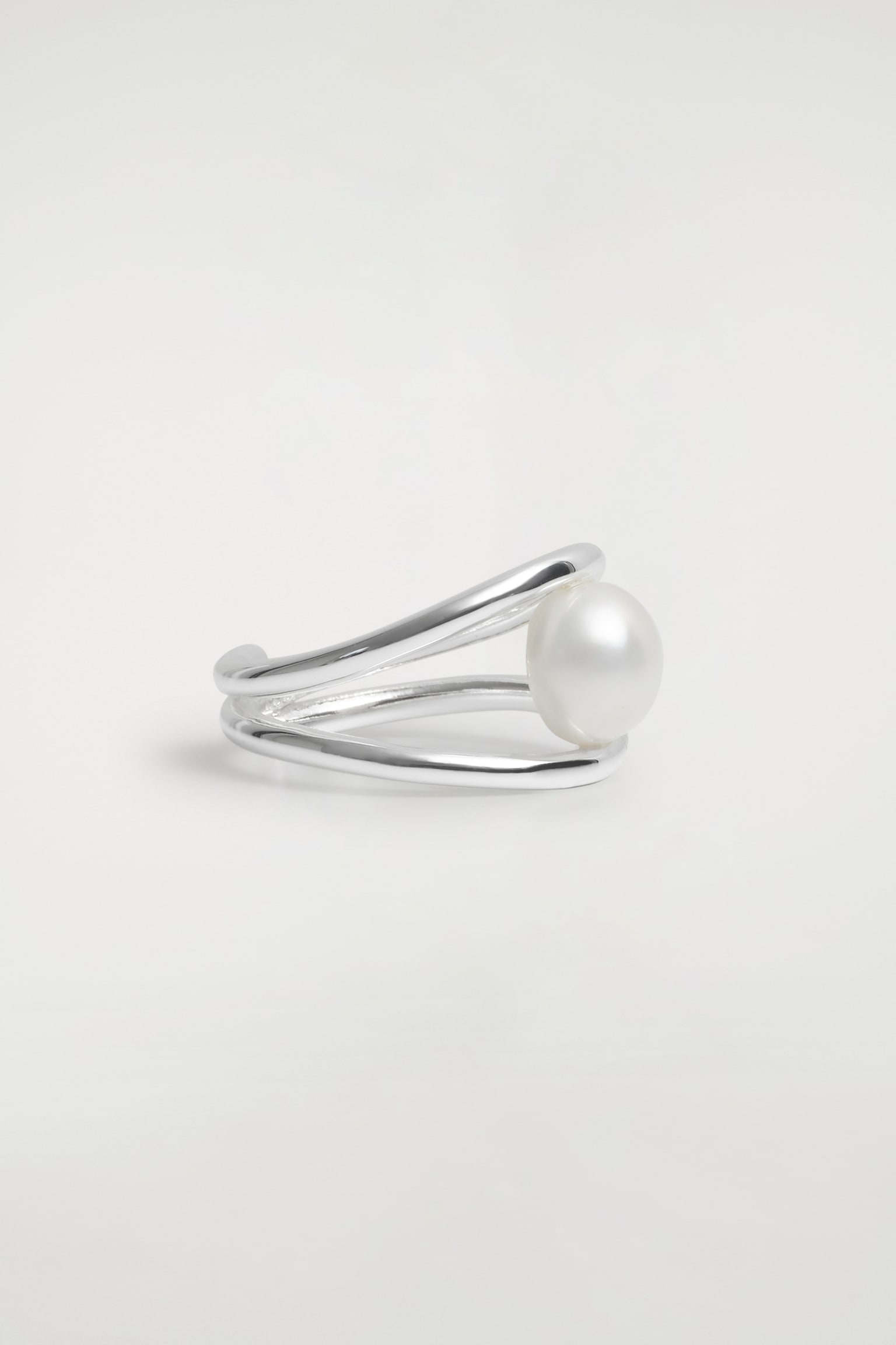 ANELLO CON PERLA FLUTTUANTE - ARGENTO - 3