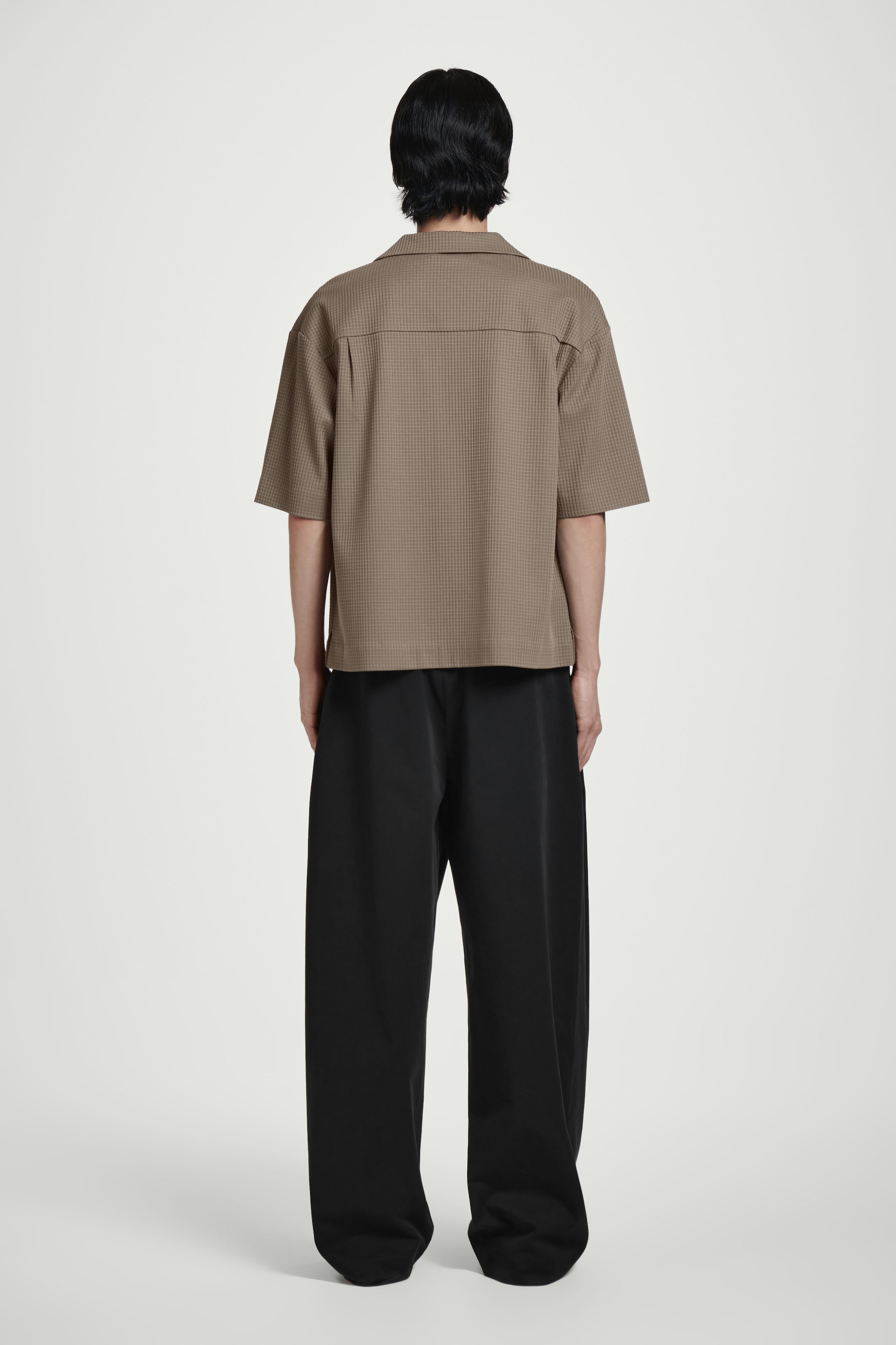 RELAXED TEXTURED COTTON RESORT SHIRT