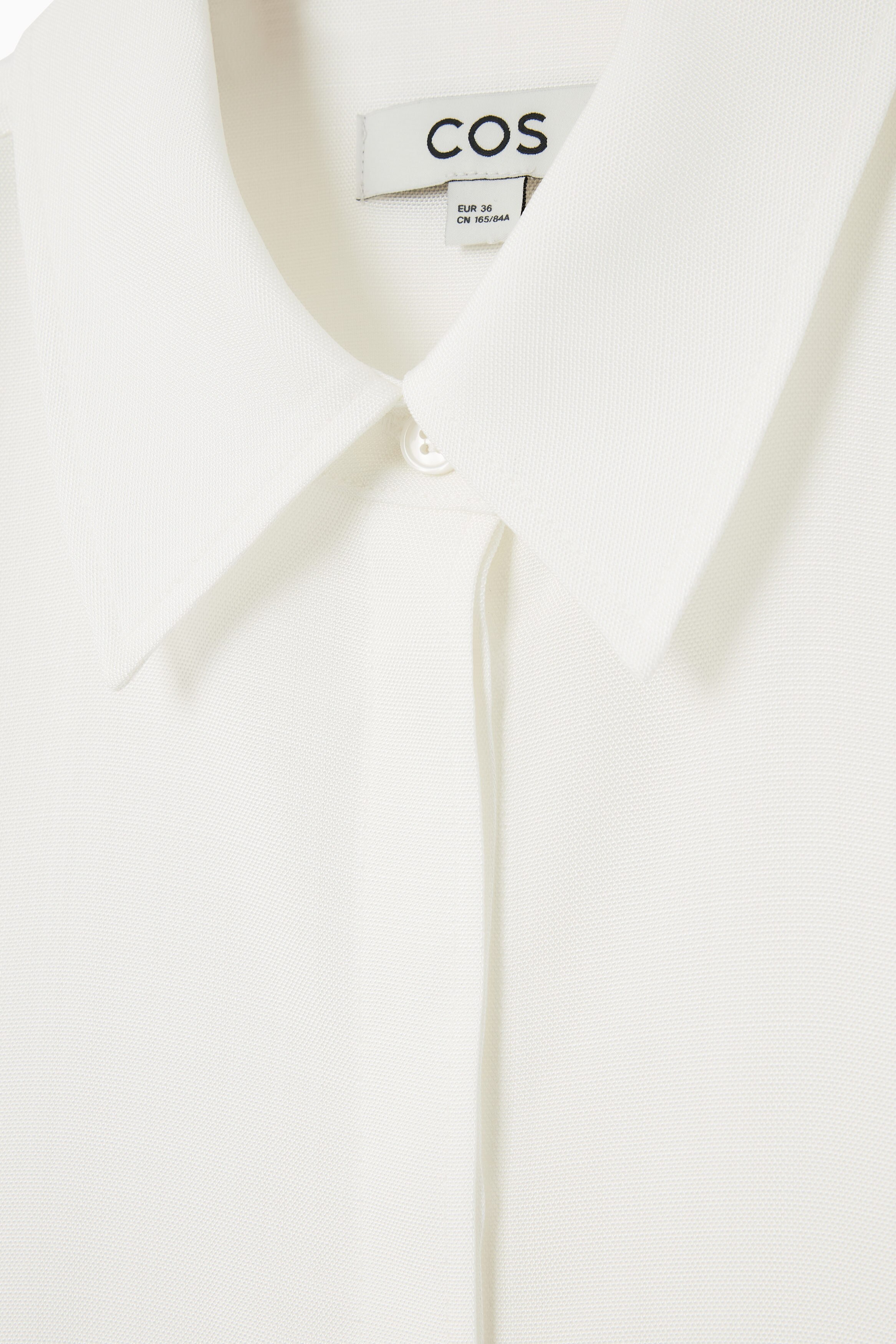OVERSIZED SATIN-PANELLED SHIRT - IVORY | COS