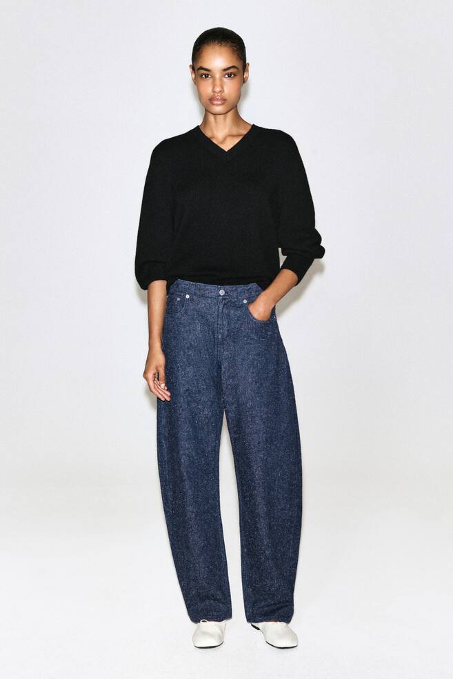 INLET BOUCLÉ CURVED-LEG JEANS - BLUE - 1