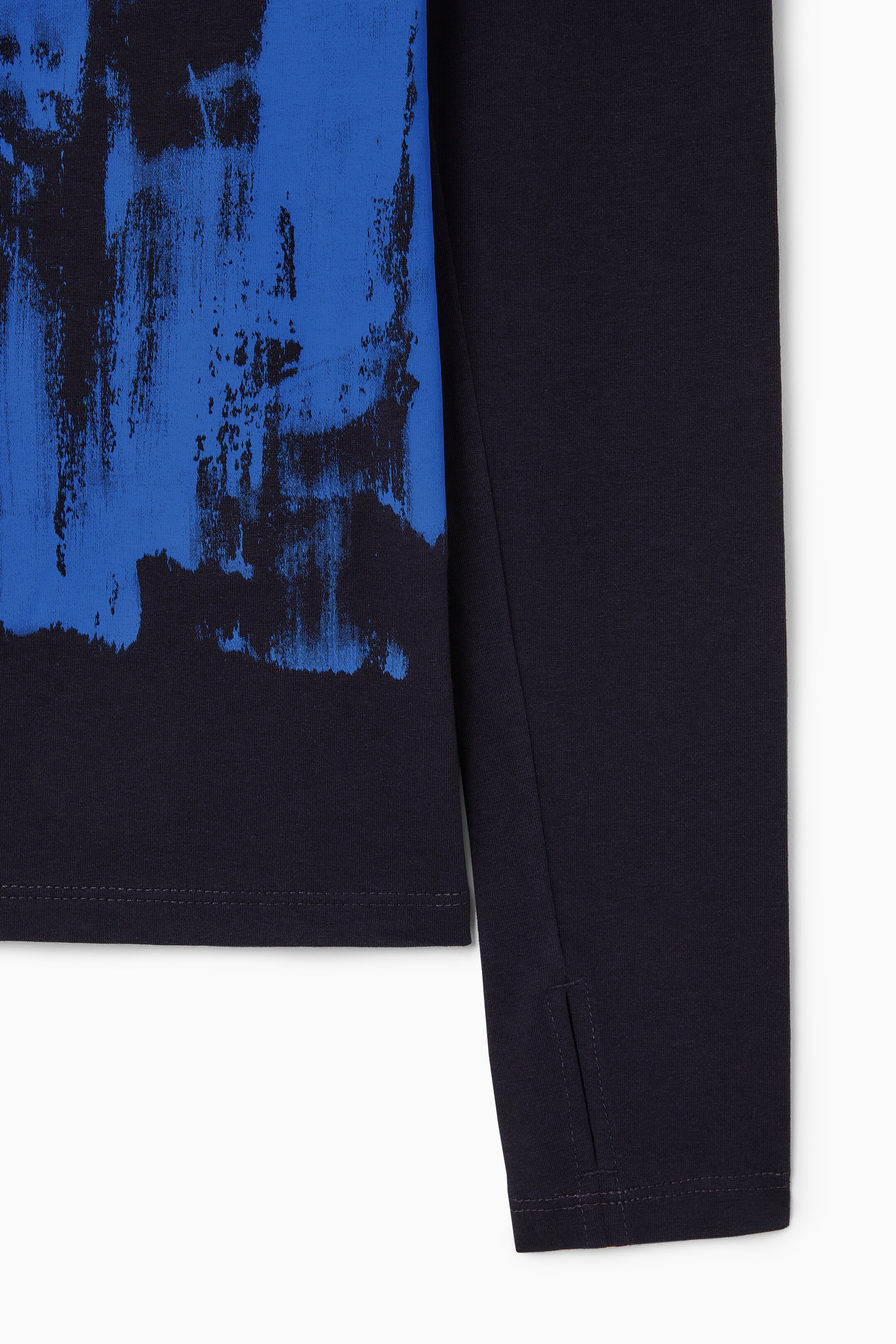 Zobrazit větší obrázek: SLIM LEHKÝ TOP S DLOUHÝM RUKÁVEM - NAVY / BRIGHT BLUE - ŽENY | H&M CZ 3