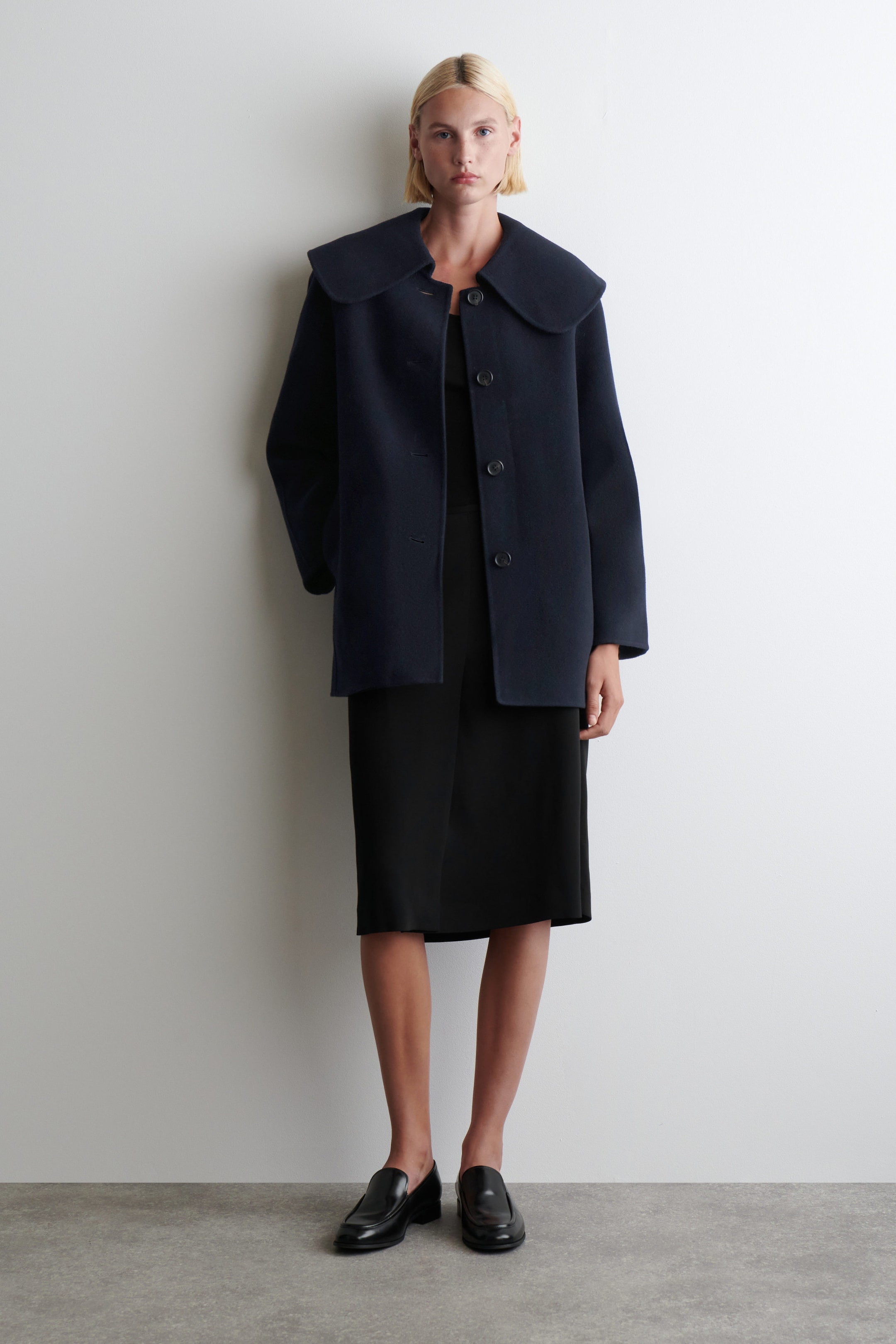 COLLARED DOUBLE-FACED WOOL JACKET