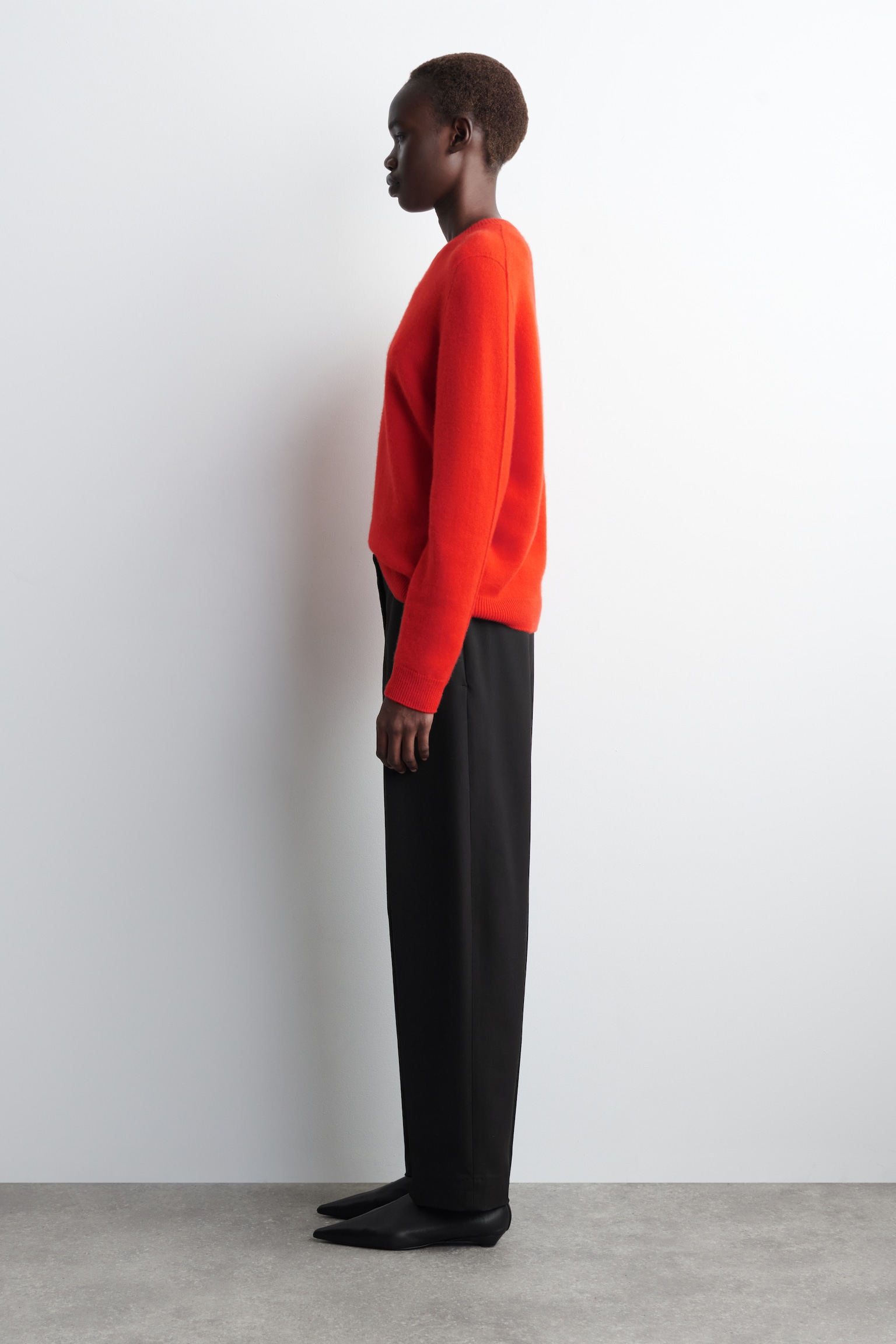 JERSEY CASHMERE CON CUELLO REDONDO - NARANJA - 7