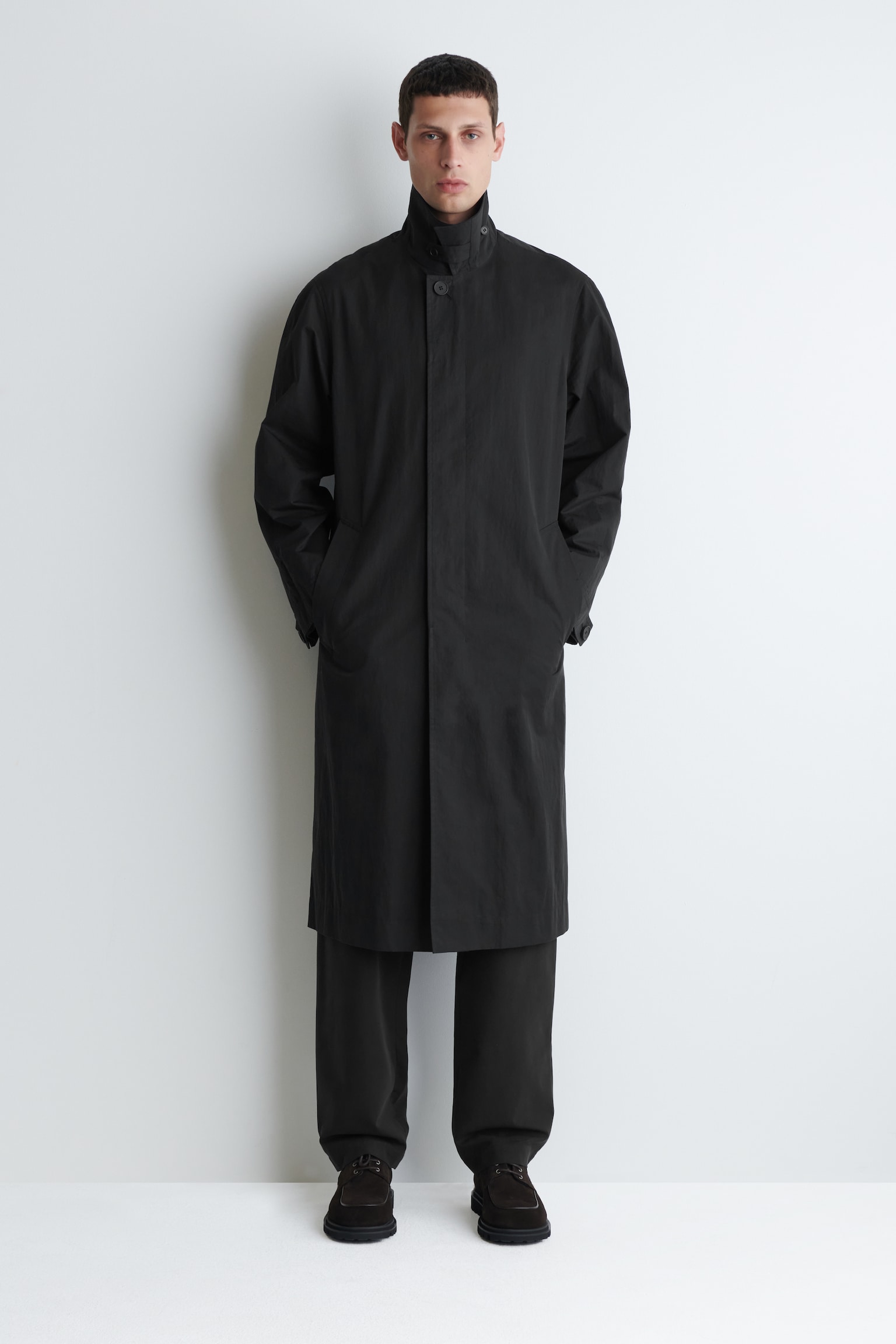GABARDINA DE ALGODÓN - NEGRO - 7