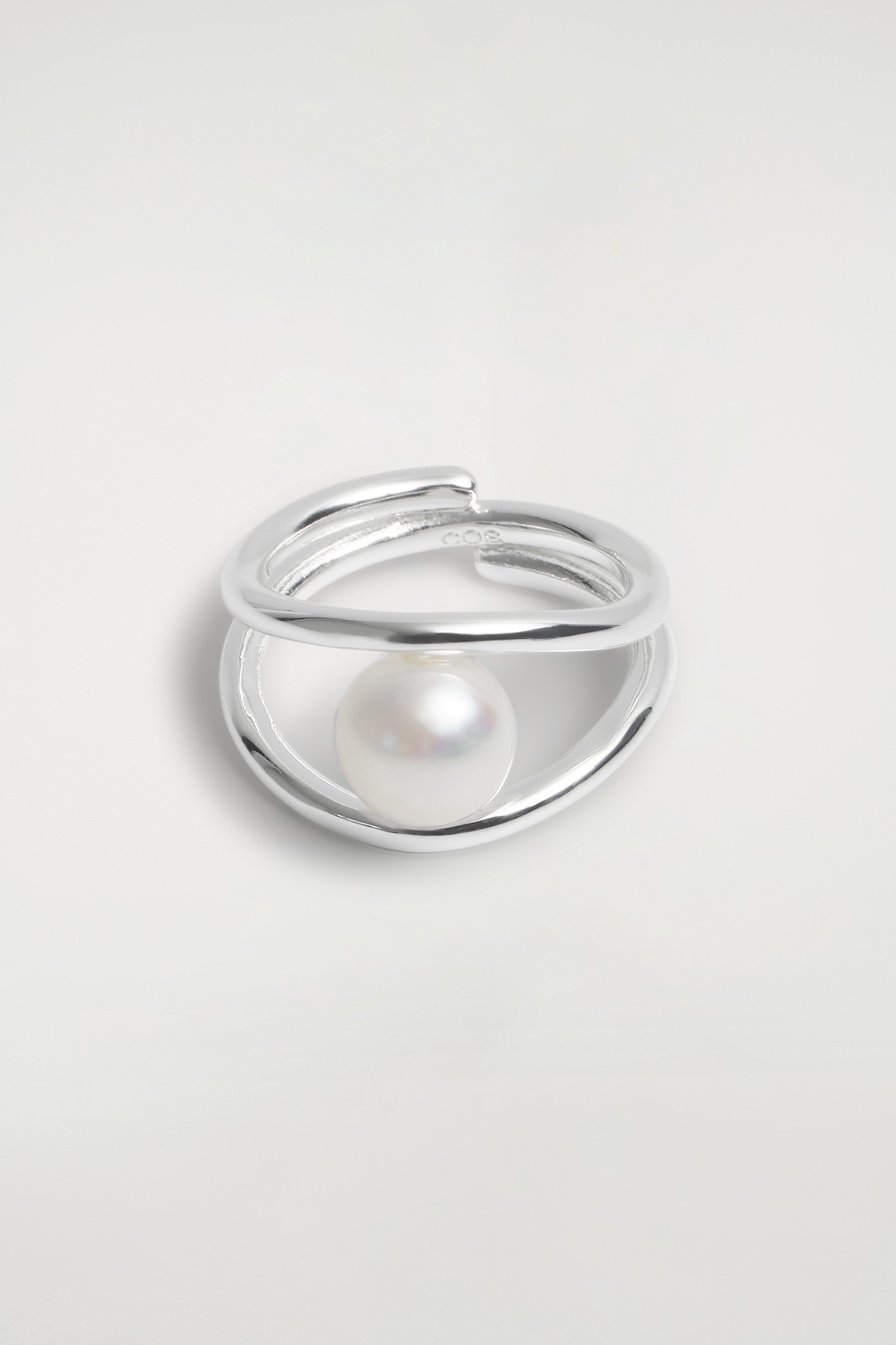 Lebegő gyöngy gyűrű - EZÜST