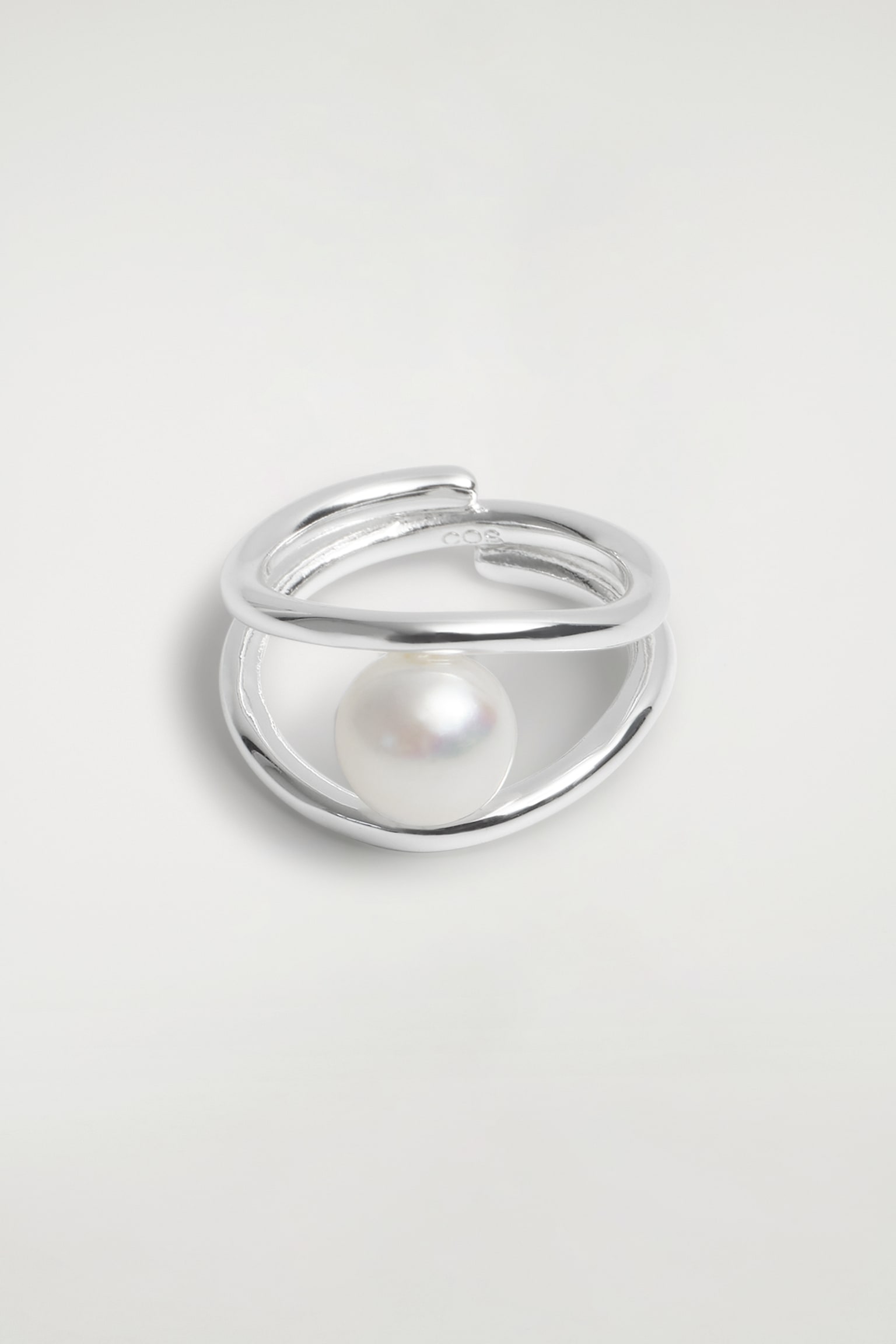 ANELLO CON PERLA FLUTTUANTE - ARGENTO - 2