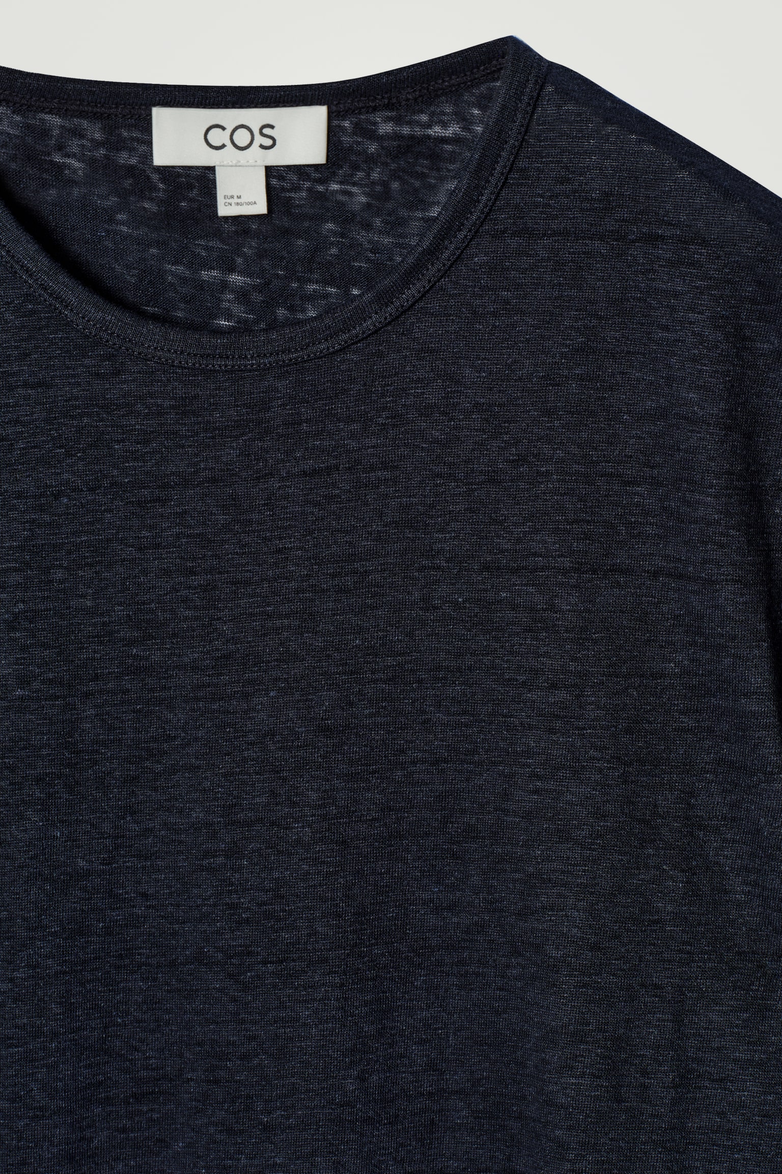 CAMISETA DE LINO - AZUL MARINO/BLANCO - 5